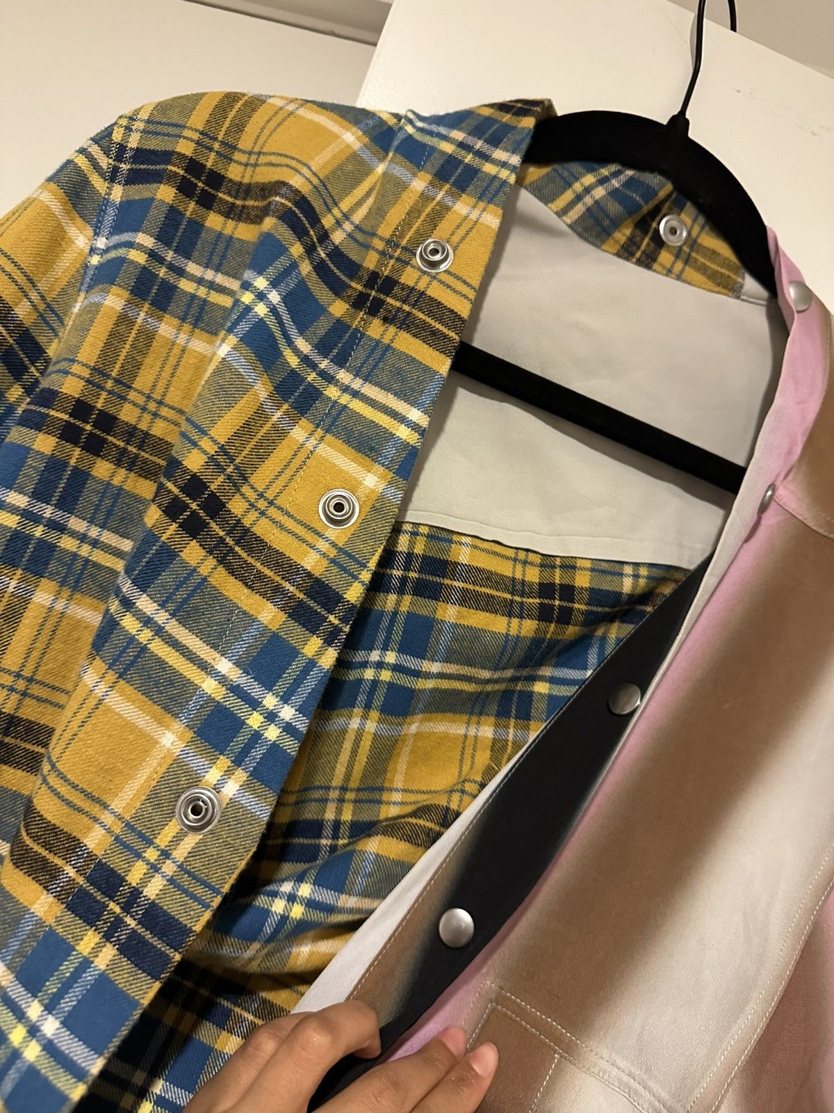 Rick Owens Rick owens FW21 plaid half flannel Size US L / EU 52-54 / 3 - 4 Thumbnail