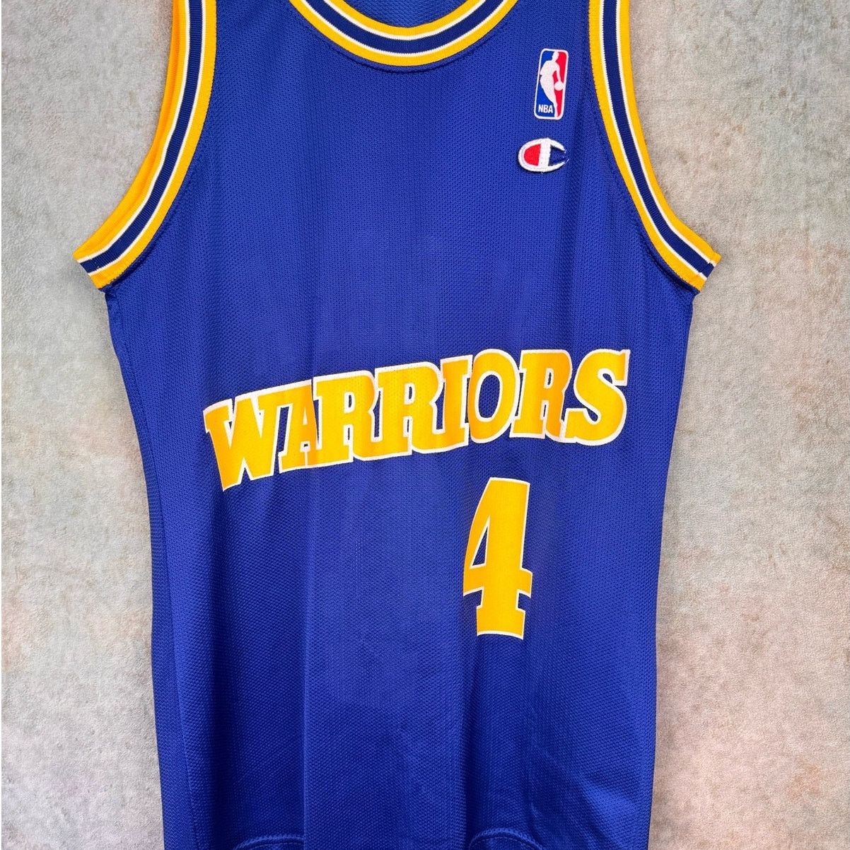 Champion × NBA × Vintage VTG 90s Chris Webber Golden State Warriors Jersey Sz M Blue Size US M / EU 48-50 / 2 - 6 Thumbnail