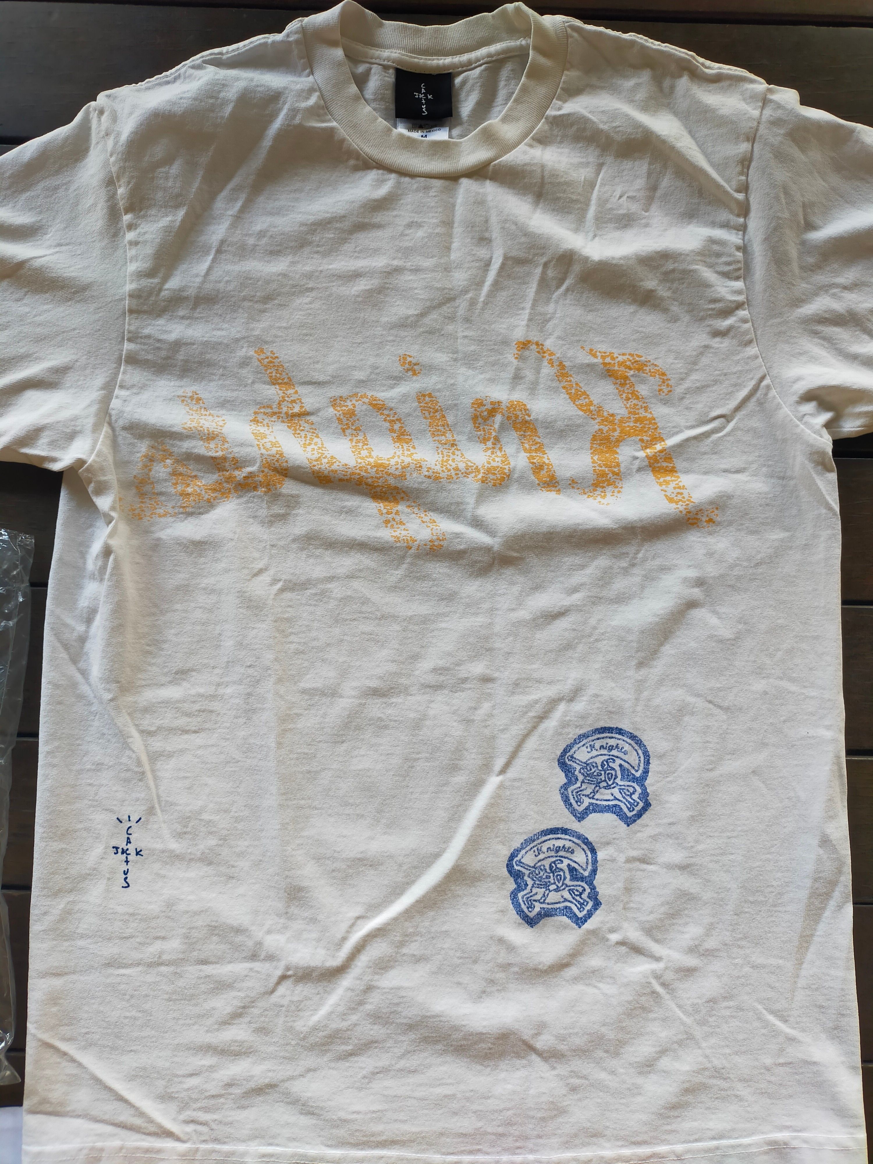 Travis Scott Travis Scott Utopia Elkin Knights white merch shirt medium Size US M / EU 48-50 / 2 - 2 Thumbnail