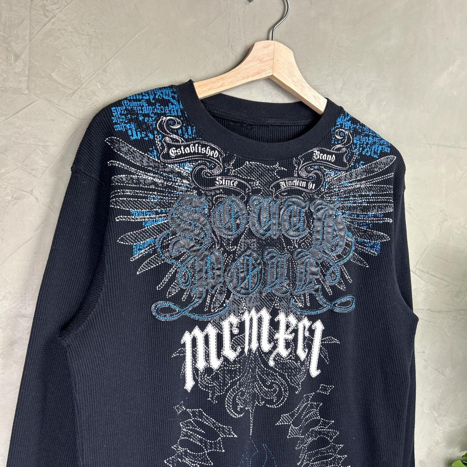 Southpole L Y2K South Pole Embroidered Affliction Thermal Longsleeve Size US L / EU 52-54 / 3 - 2 Thumbnail