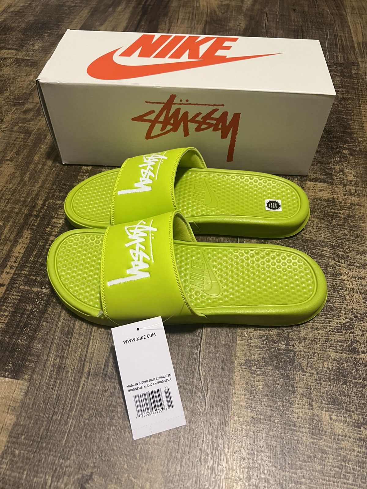 Nike × Stussy Nike Stussy Benassi Cactus Slip-Ons Size US 9 / EU 42 - 2 Thumbnail