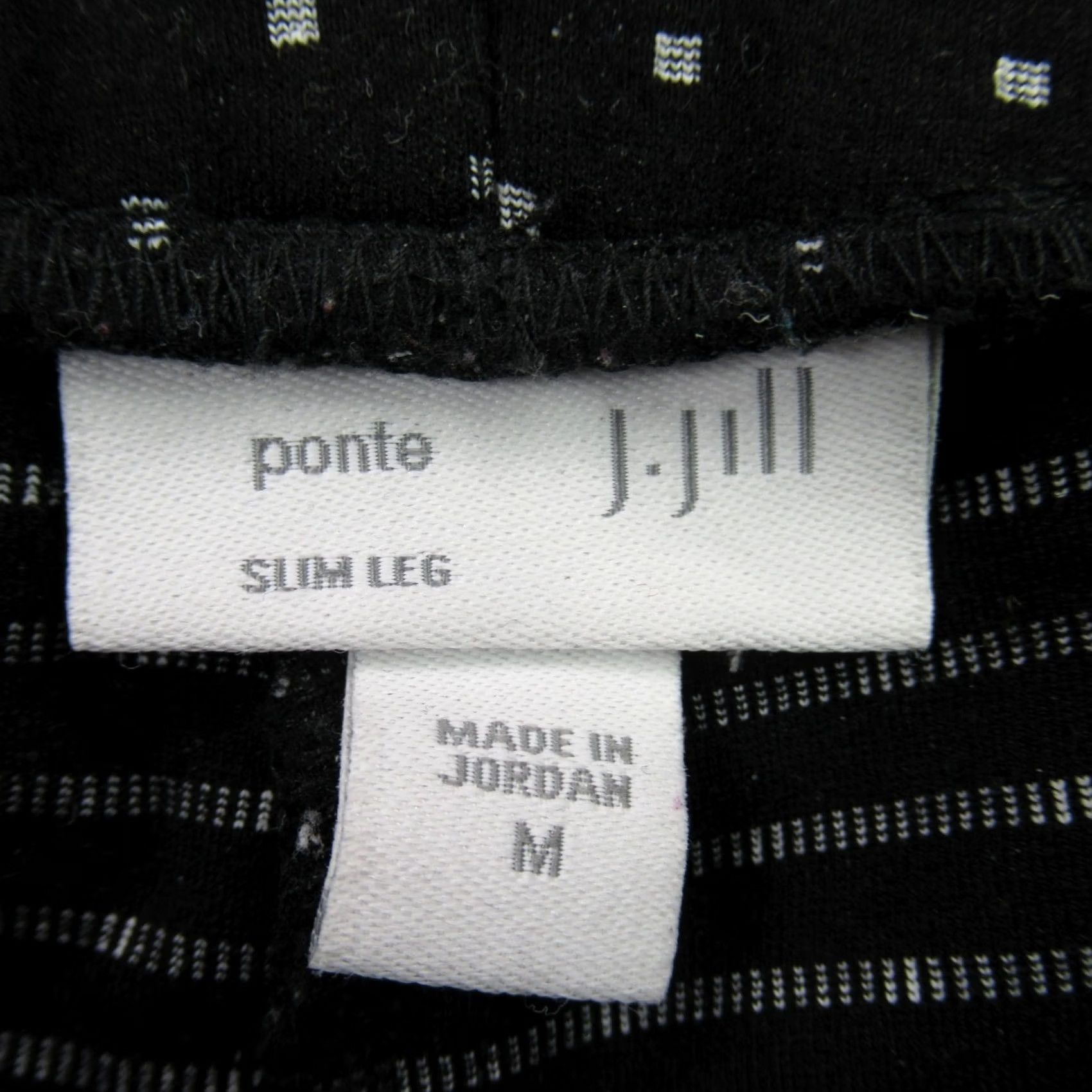 J. Jill J Jill Pants Womens Medium Black Chino Slim Leg Casual Lightweight Size 32" / US 10 / IT 46 - 3 Thumbnail