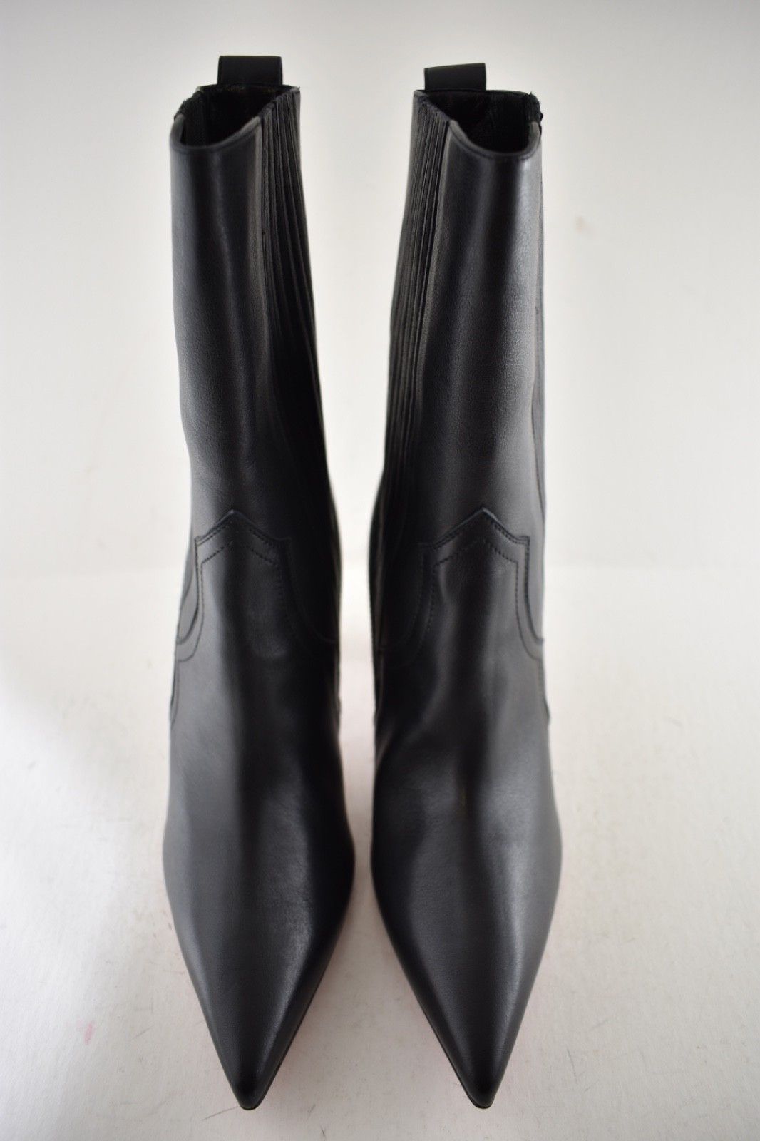 Christian Louboutin Santigag 85 Black Calf Leather Mid Calf Ankle Heel Boot 37 Size US 7 / IT 37 - 9 Thumbnail
