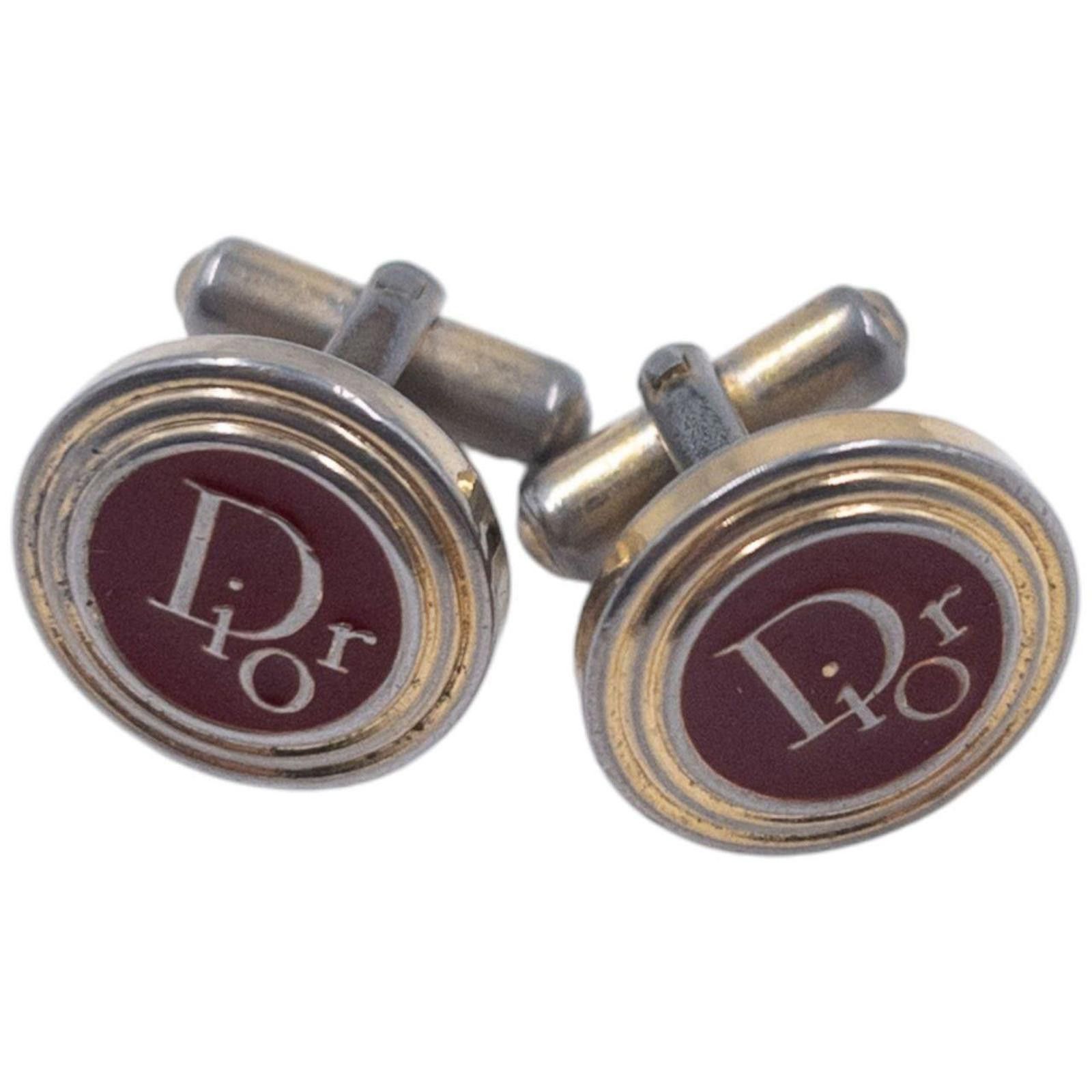 Dior Vintage 90s Dior Embossed Cufflinks Size ONE SIZE - 7 Thumbnail
