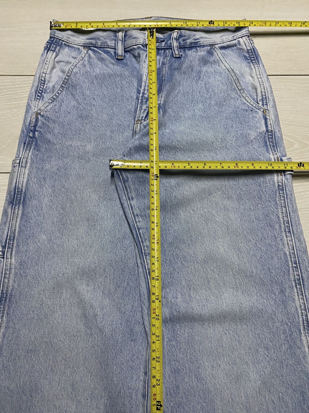 Gap Vintage Gap Carpenter Light Wash Baggy Jeans Size US 29 - 8 Thumbnail