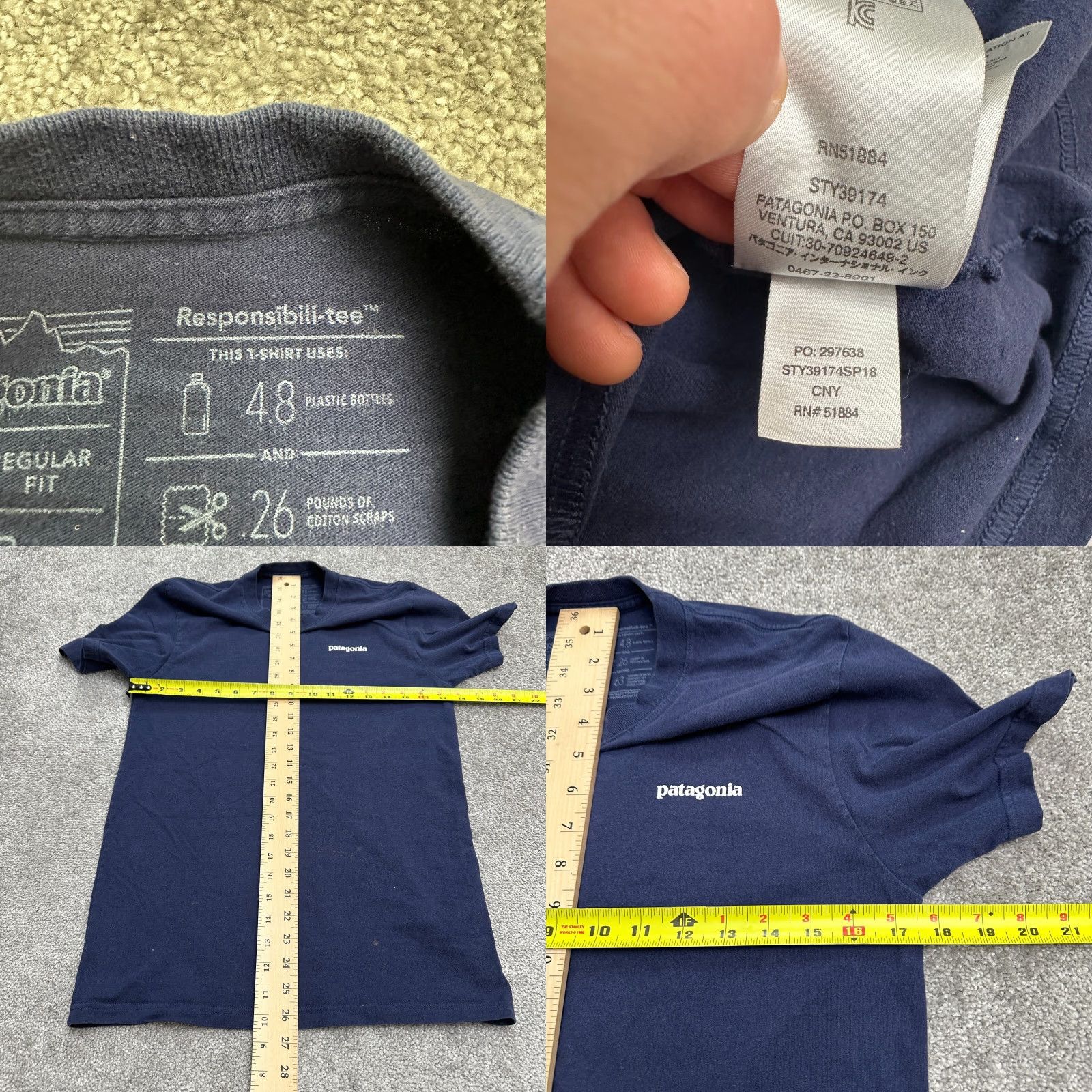 Patagonia Patagonia Responsibili Tee T-Shirt Womens Small Blue Crew Graphic Short Sleeve Size S / US 4 / IT 40 - 8 Thumbnail