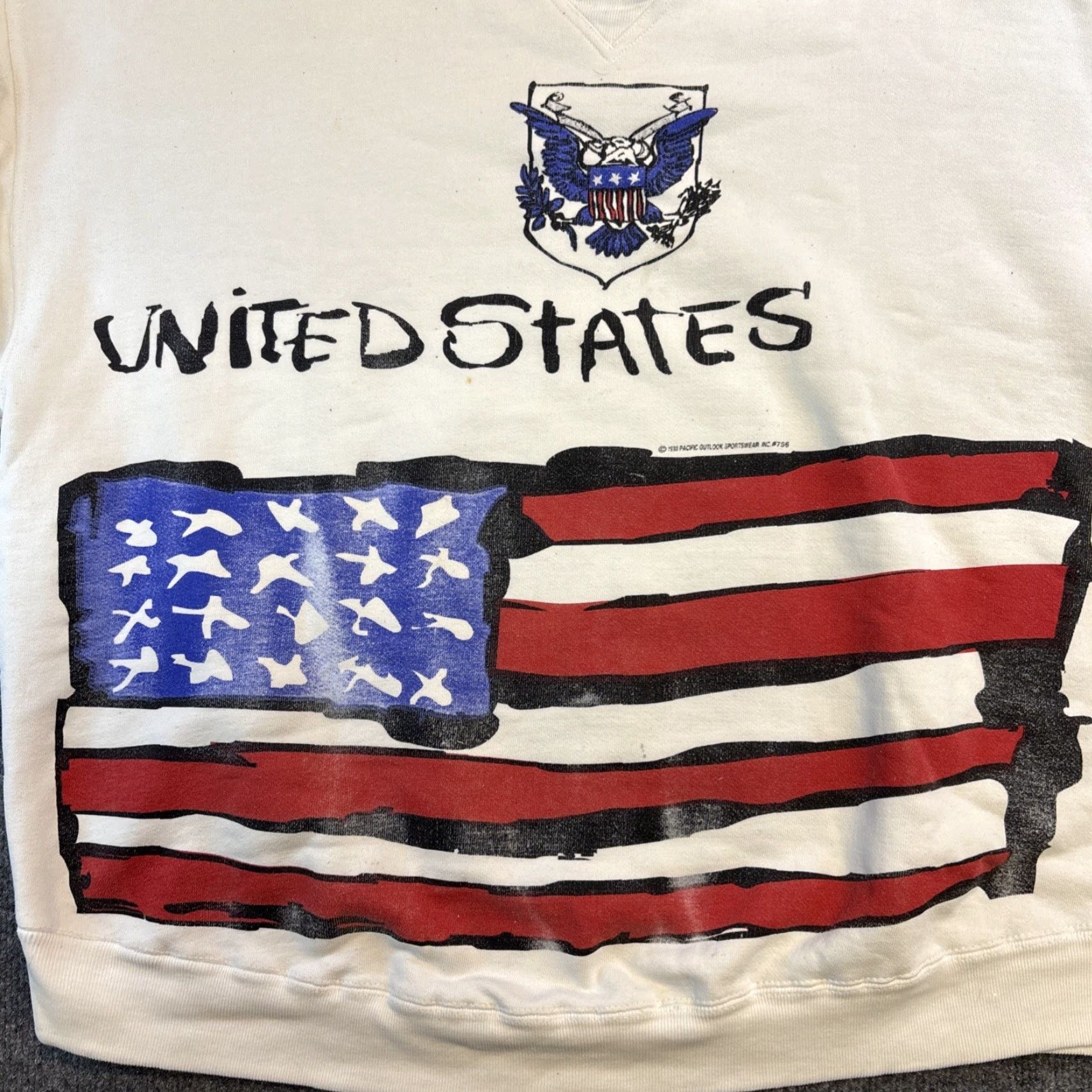 Vintage VINTAGE Team Gear World Cup USA ‘94 Crewneck Sweater Mens XL White United States Size US XL / EU 56 / 4 - 2 Thumbnail