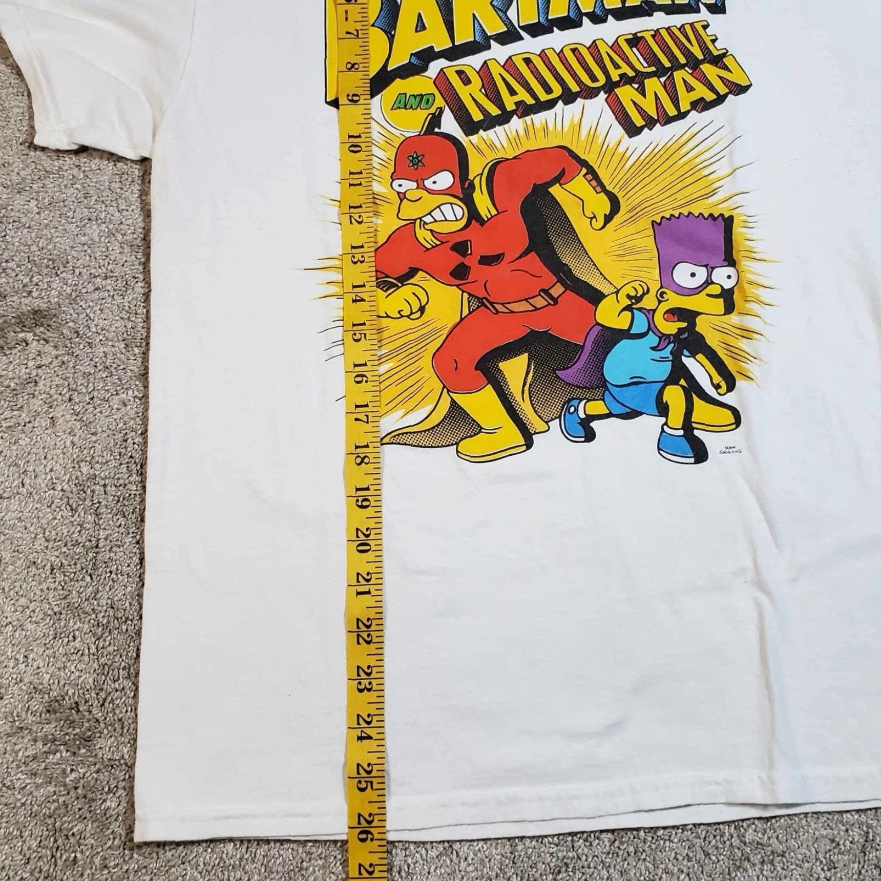 Vintage Simpson’s Bartman And Radioactive Man White T Shirt Bart & Homer Medium Distress Size US M / EU 48-50 / 2 - 7 Thumbnail