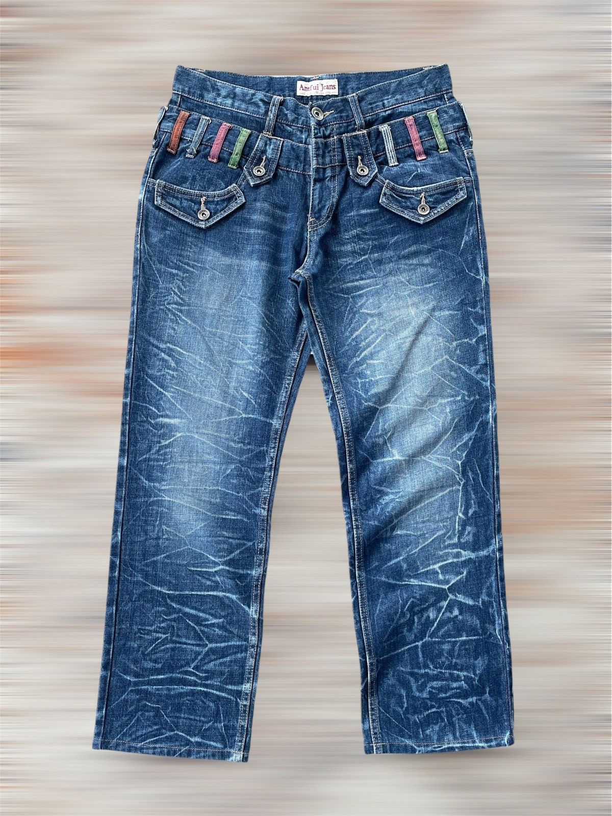 Japanese Brand ANTFUI DOUBLE WAIST JEANS Size US 31 - 1 Thumbnail
