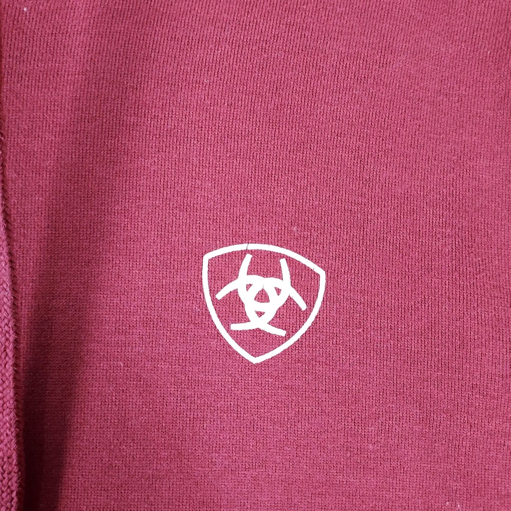 Ariat Ariat REAL Medium Women’s Hoodie Pullover Maroon Fleece Cowgirl Logo Long Sleeve with Hooded Knit Activewear Regular Fit Size M / US 6-8 / IT 42-44 - 3 Thumbnail