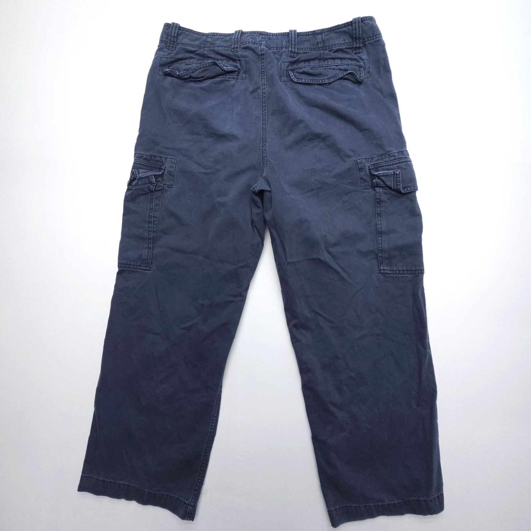 Old Navy VINTAGE Old Navy Cargo Pants Mens 38 x 30 Blue Cotton Twill Army 90s 5-Pocket Regular Straight Size US 38 / EU 54 - 2 Thumbnail