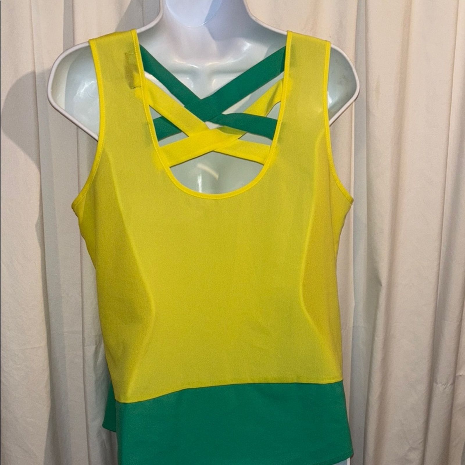The Unbranded Brand Mine - Yellow/Green Button-Down Size Medium Size M / US 6-8 / IT 42-44 - 2 Thumbnail