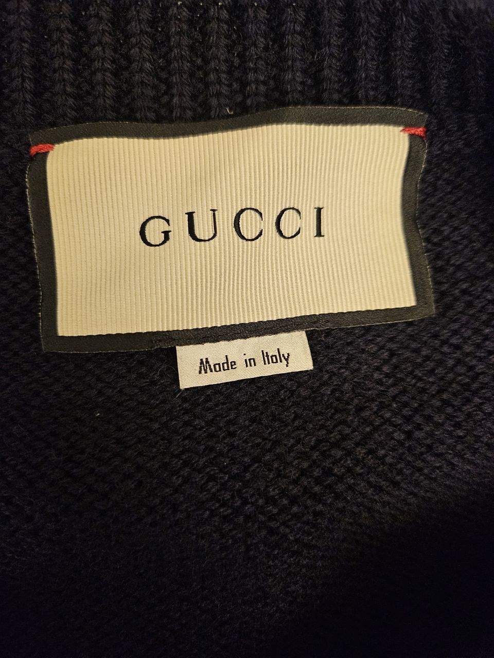 Gucci Embroidered Applique V Neck Bee Sweater Size US M / EU 48-50 / 2 - 3 Thumbnail