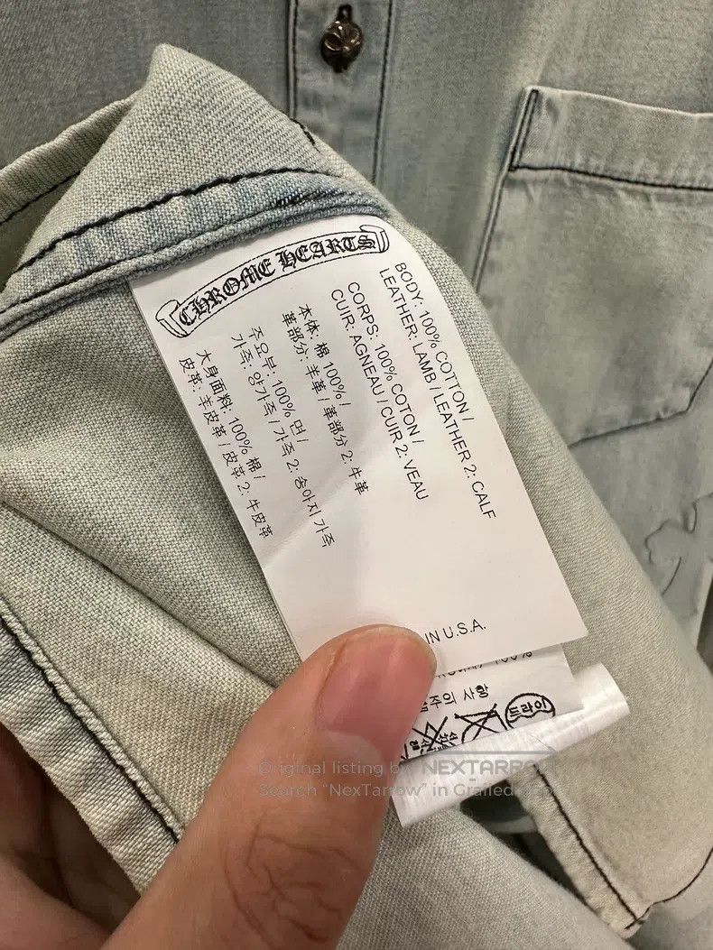Chrome Hearts CHROME HEARTS Size XL 1of1Cross-skin ultra-shallow wash jea Size US XL / EU 56 / 4 - 7 Thumbnail