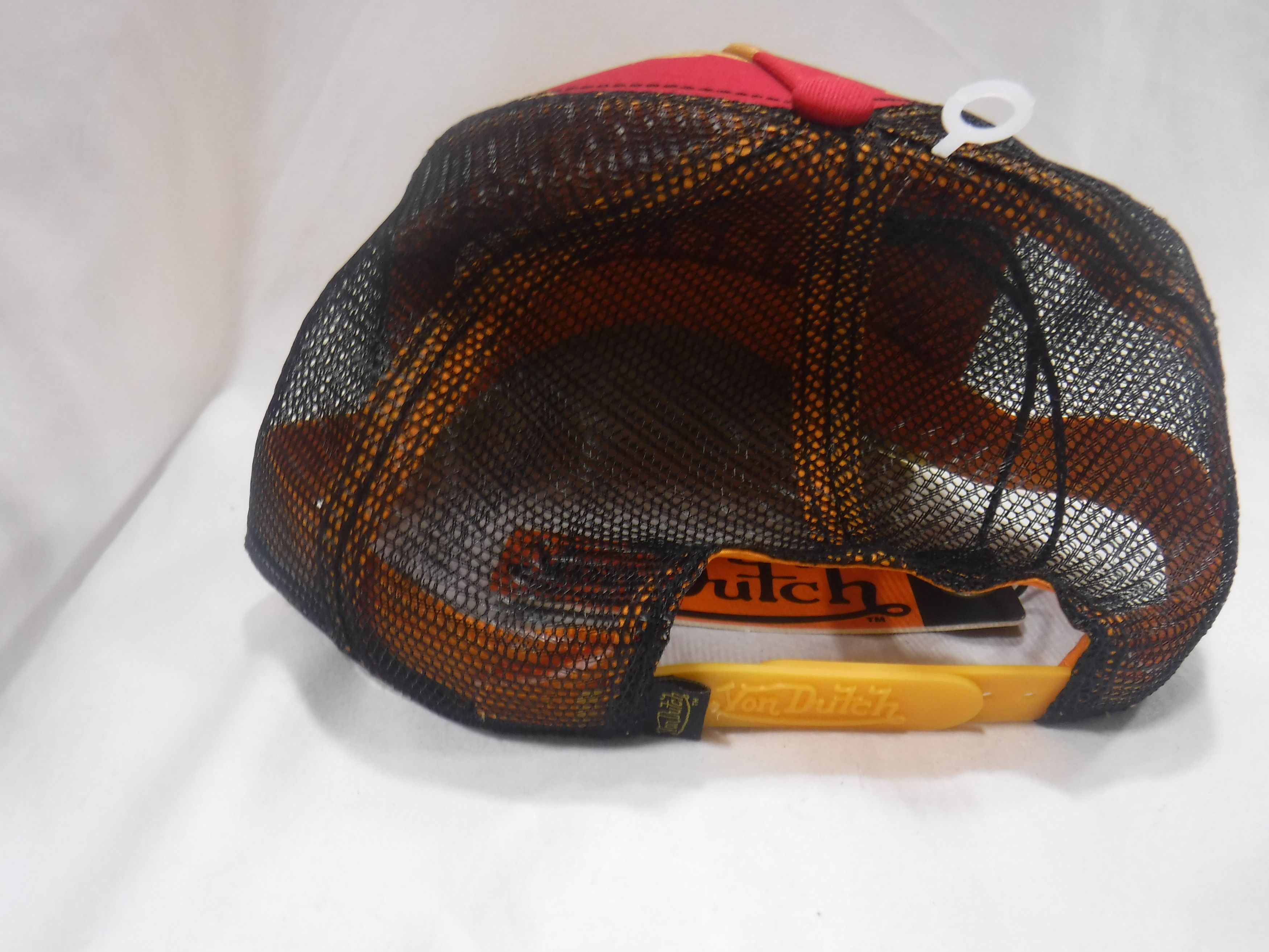 Von Dutch Von Dutch Trucker Hat with Gold and Red Flames (V45) Size ONE SIZE - 2 Thumbnail