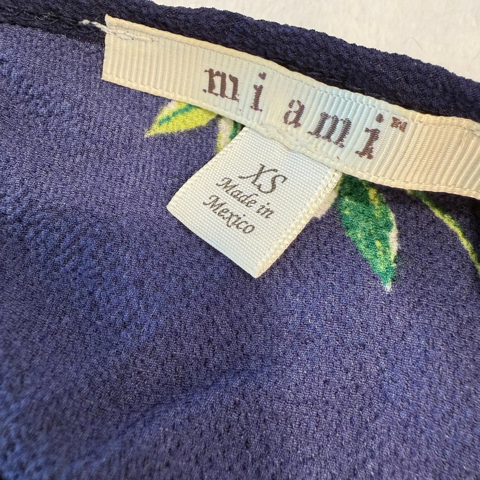 Other Mi Ami Navy Blue Floral romper maxi Dress Size XS Size XS / US 0-2 / IT 36-38 - 8 Thumbnail
