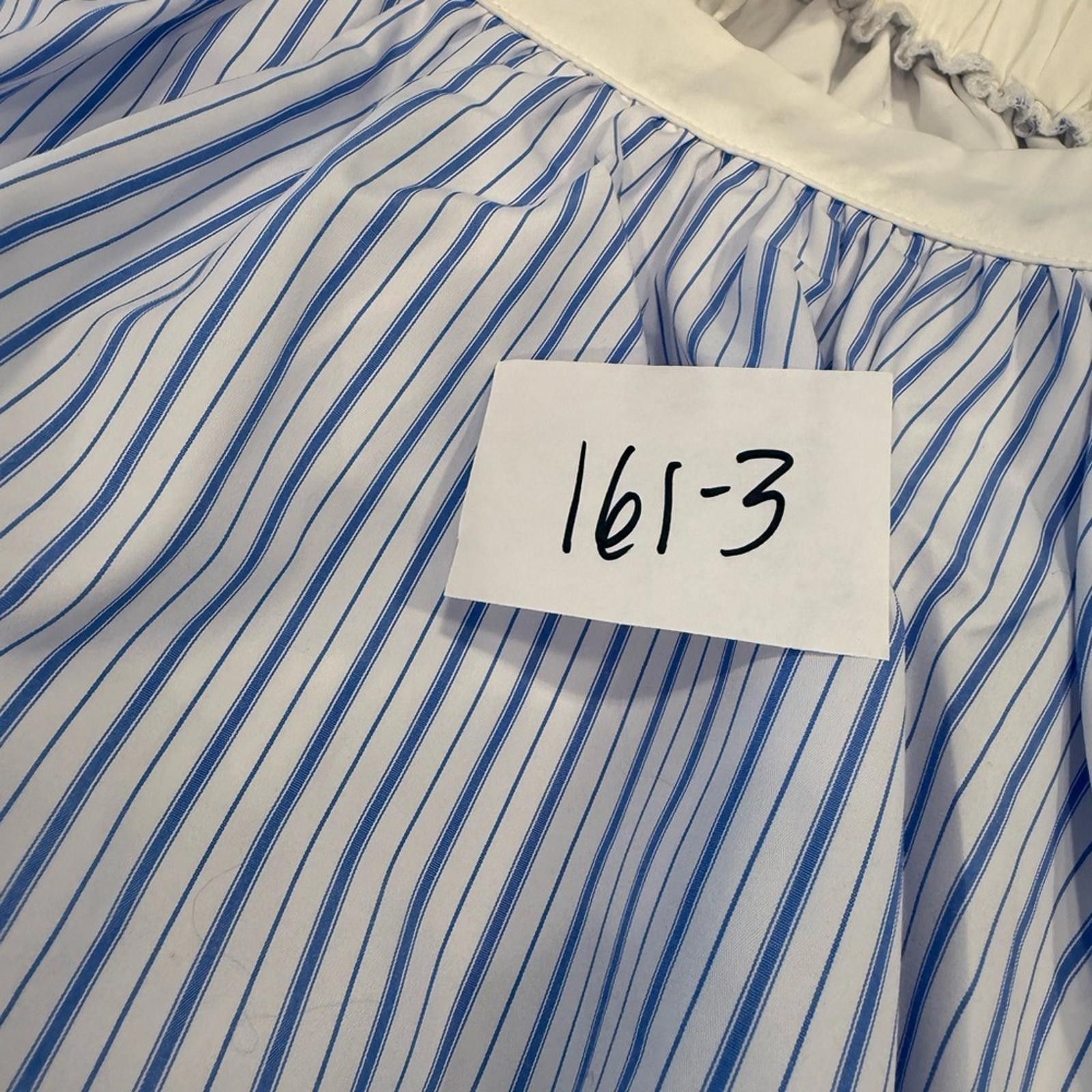 Other Lizette blue & white stripe balloon hem skort SZ M Size 32" / US 10 / IT 46 - 12 Thumbnail