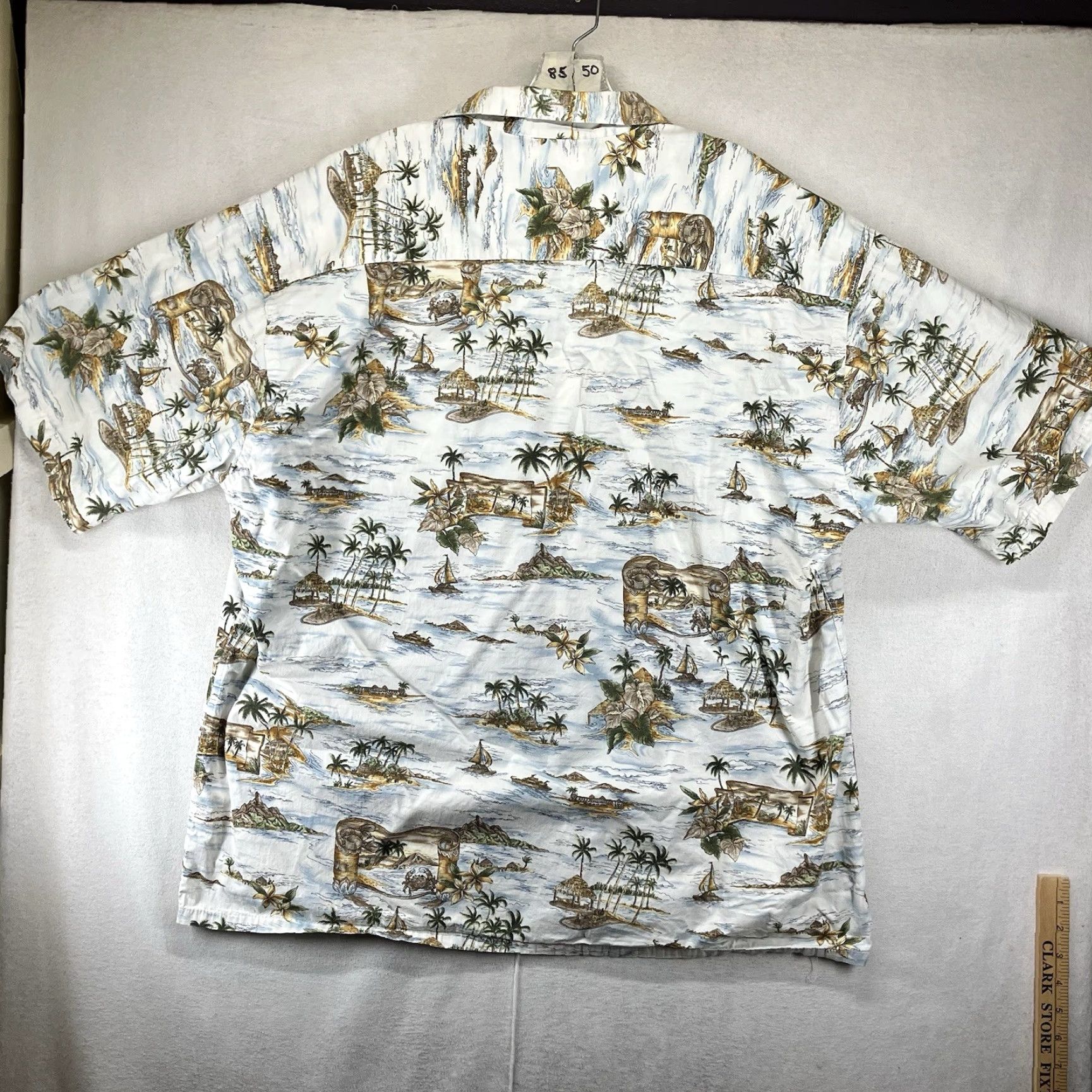 Pierre Cardin VINTAGE Pierre Cardin Men's Hawaiian Shirt 2XL Short Sleeve Cotton Floral Nautical 90s Summer Size US XXL / EU 58 / 5 - 2 Thumbnail