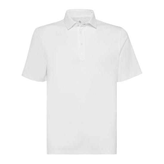 Brunello Cucinelli BRUNELLO CUCINELLI Men Polo Shirts M0B133936 C6159 WHITE Size US XXL / EU 58 / 5 - 1 Thumbnail