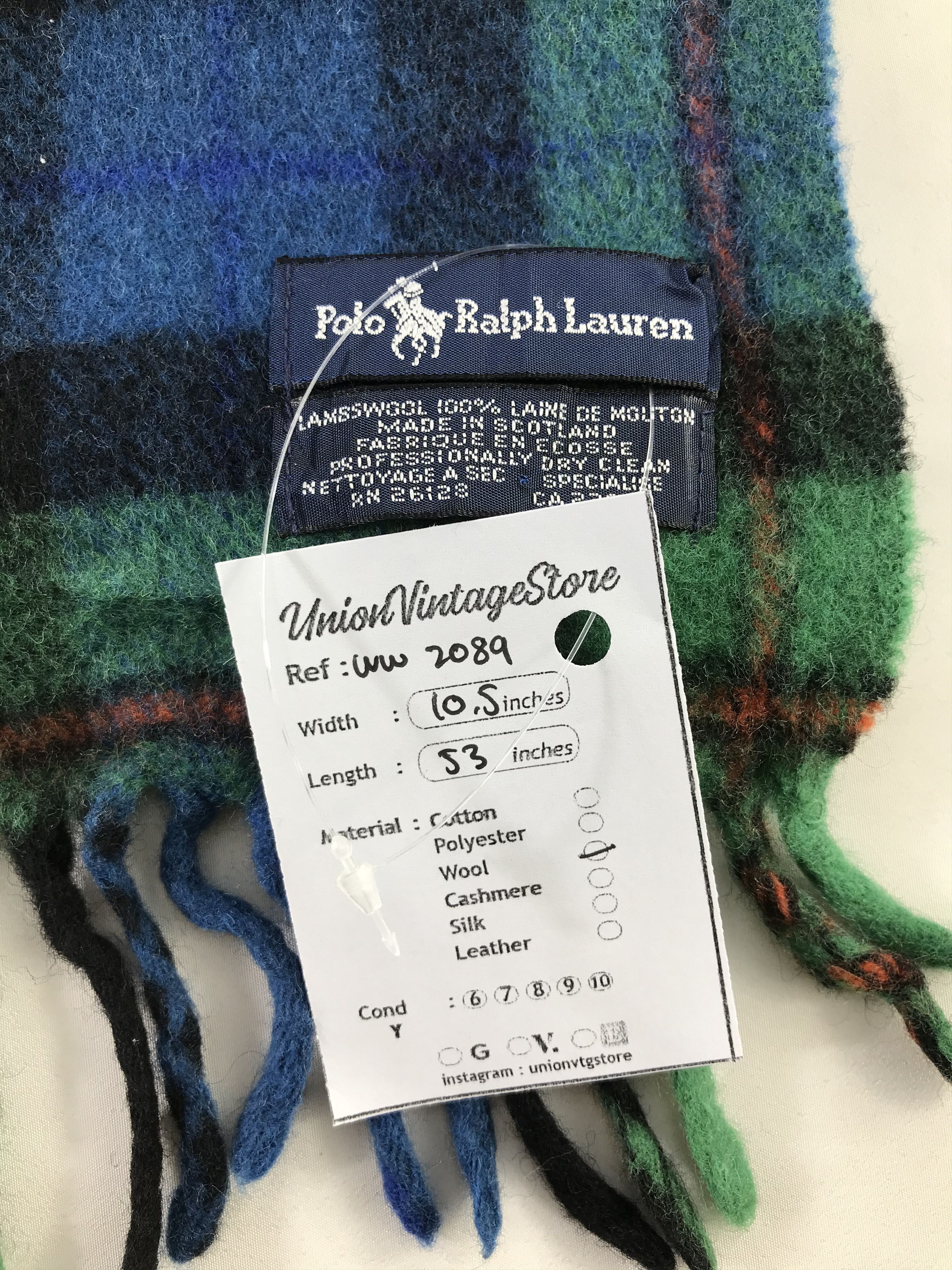 Polo Ralph Lauren × Vintage Polo Ralph Lauren Scarf / Muffler / Neckwear - WW2089 Size ONE SIZE - 5 Thumbnail