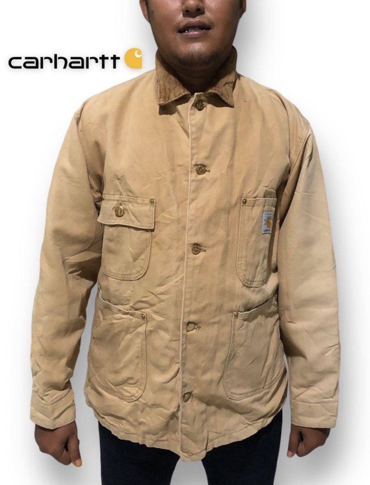 Carhartt 🔥Vintage 90's Carhartt Blanket-lined Michigan/Chore Jacket Size US L / EU 52-54 / 3 - 2 Thumbnail