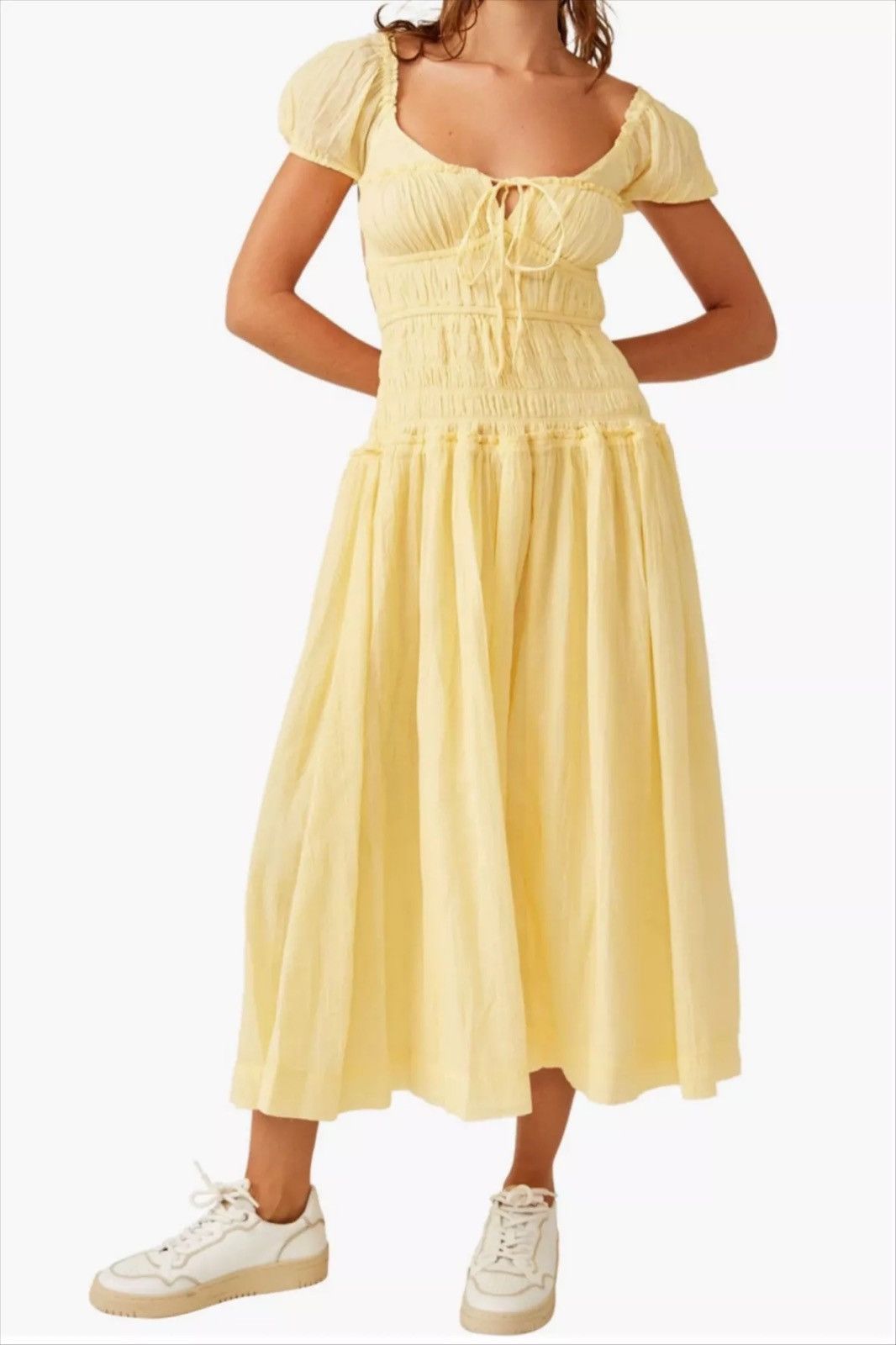 Free People Free People Feeling Bonita Shirred Maxi Dress size S Size S / US 4 / IT 40 - 3 Thumbnail