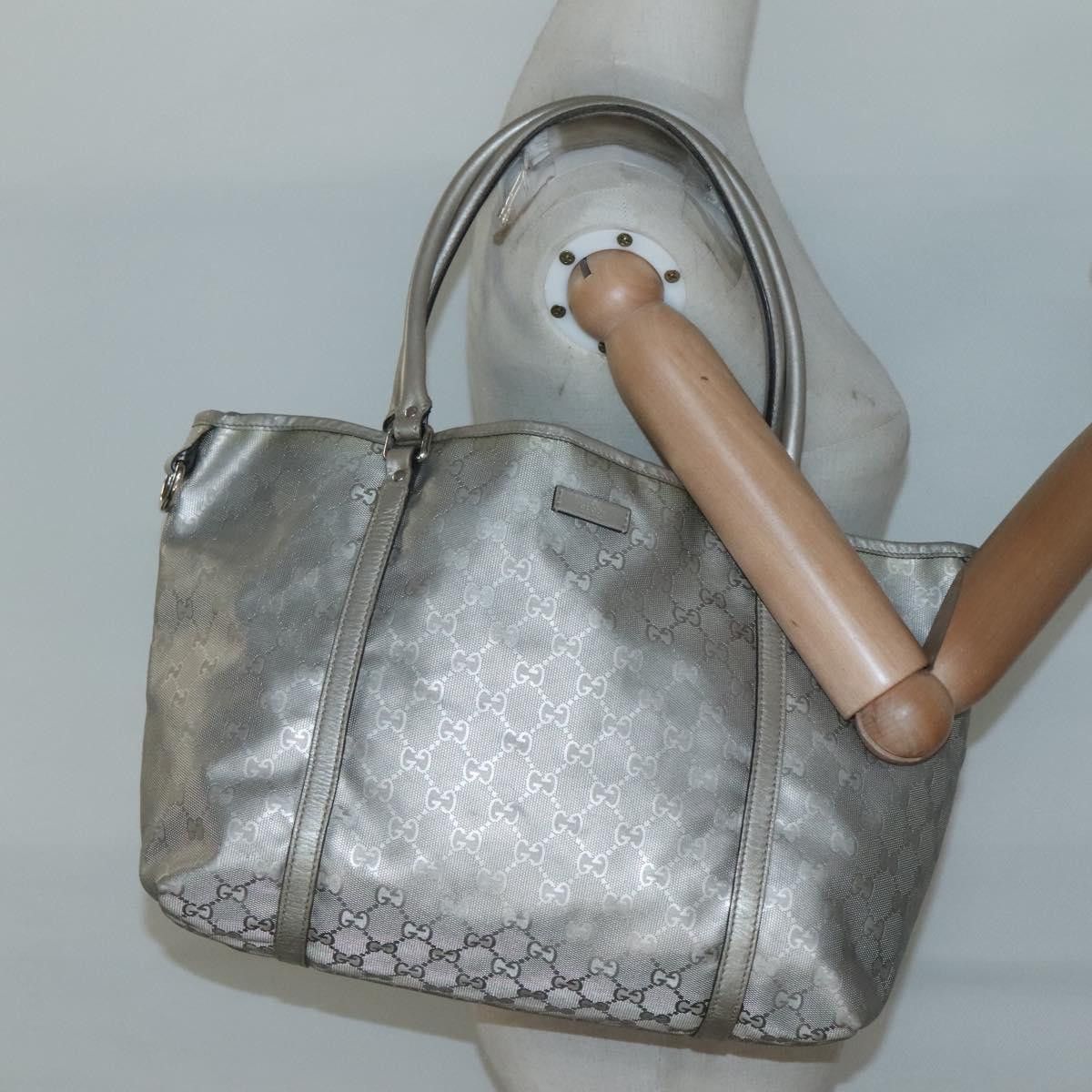 Gucci GUCCI GG Implementation Tote Bag Silver Size ONE SIZE - 20 Thumbnail