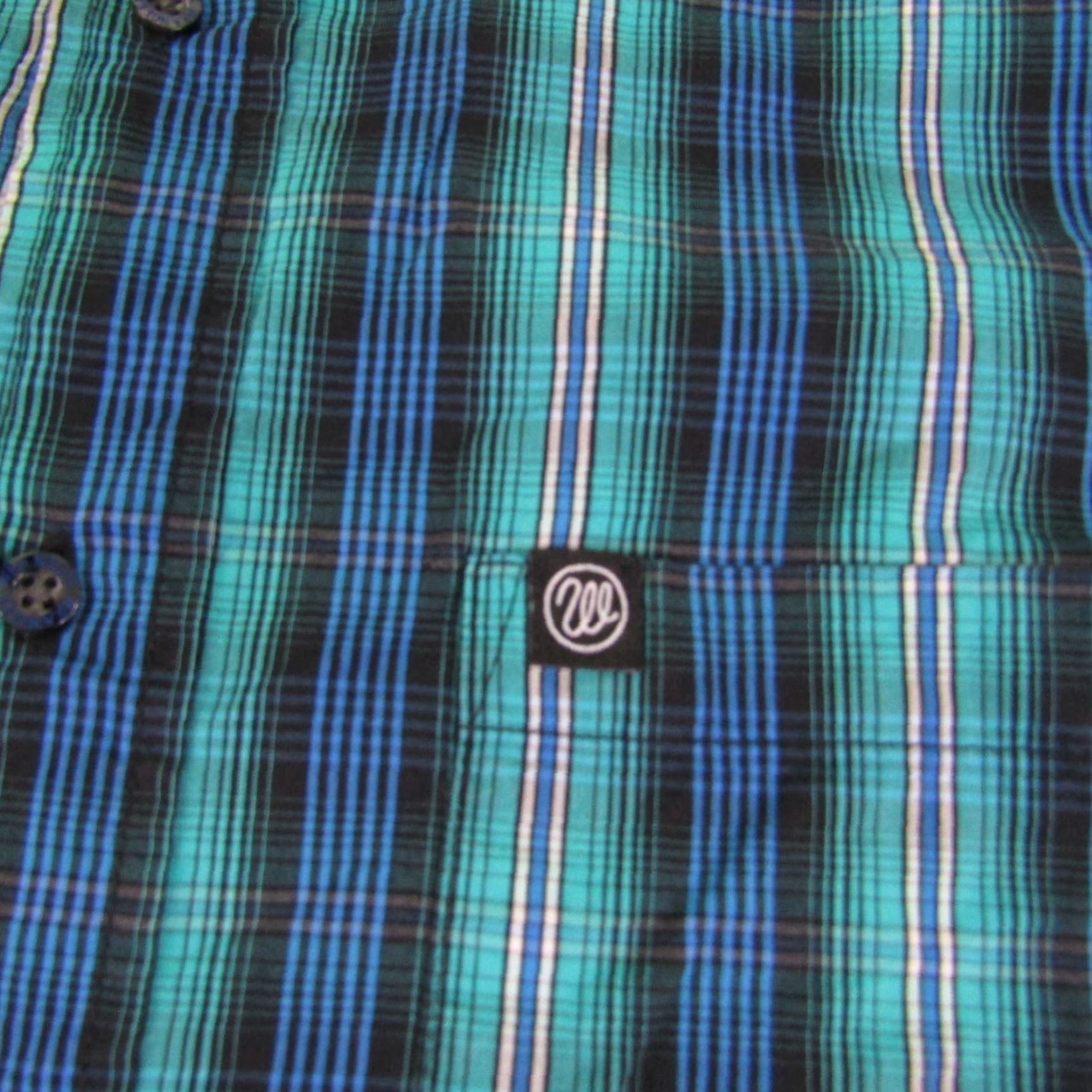 Wrangler VINTAGE Wrangler Men's Shirt Medium Blue Green Plaid Western Cowgirl Cowboy 90s Button Up Size US M / EU 48-50 / 2 - 3 Thumbnail