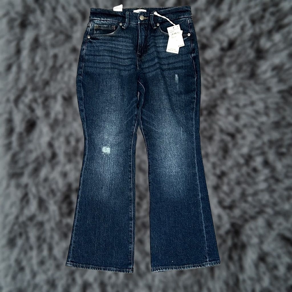 Good American Good American Jeans Bootcut Indigo Blue 2 Women's Regular 28 Inseam 28.5"} Size 26" / US 2 / IT 38 - 1 Thumbnail