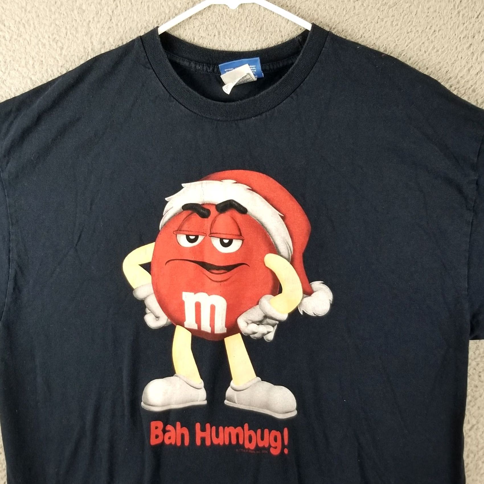 Vintage Vintage M&M Candy Promo T Shirt Mens XL Black Crew Neck Short Sleeve Cotton Polyester Logo Graphic Print Candy Christmas 2000s Y2K M&Ms Sunsights Size US XL / EU 56 / 4 - 2 Thumbnail
