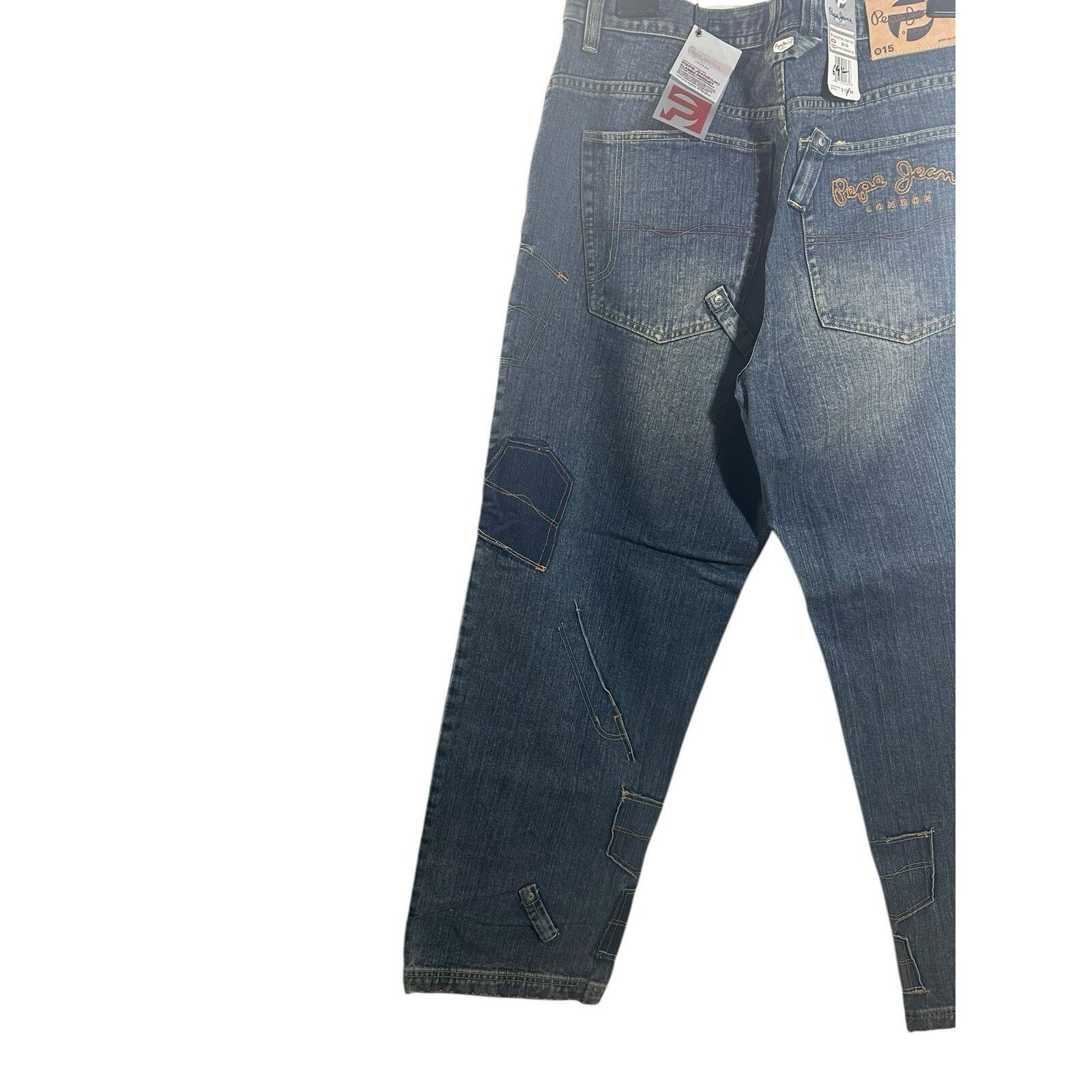 Pepe Jeans Vintage Pepe London Baggy Denim Jeans Blue Hip Hop 90’s 200 Size US 38 / EU 54 - 8 Thumbnail