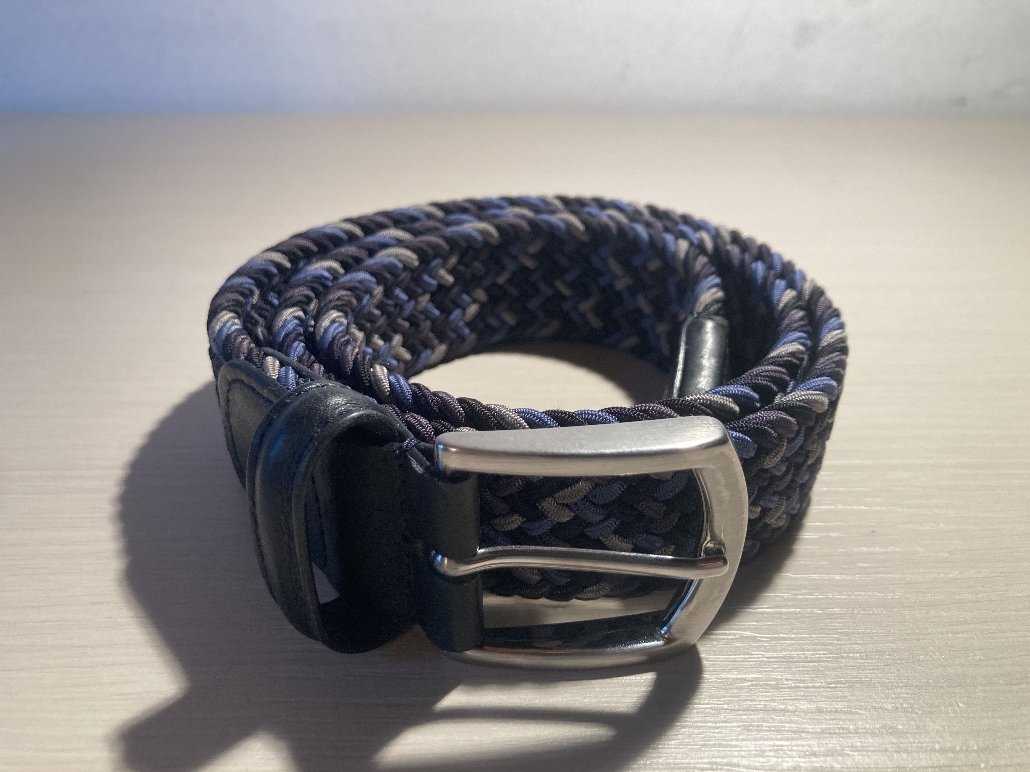 ANDERSON'S belt Made in Italy size 90 blue/black