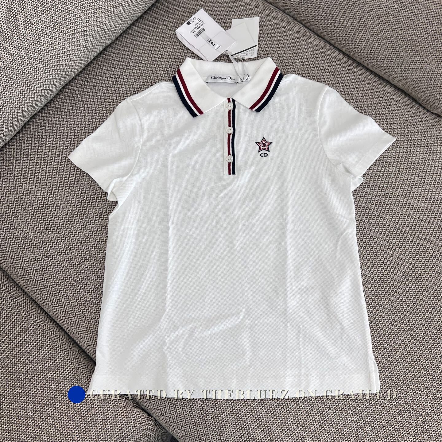 Dior Dior SS25 Cotton Blend Striped Knit Polo XS Size US XS / EU 42 / 0 - 1 Thumbnail