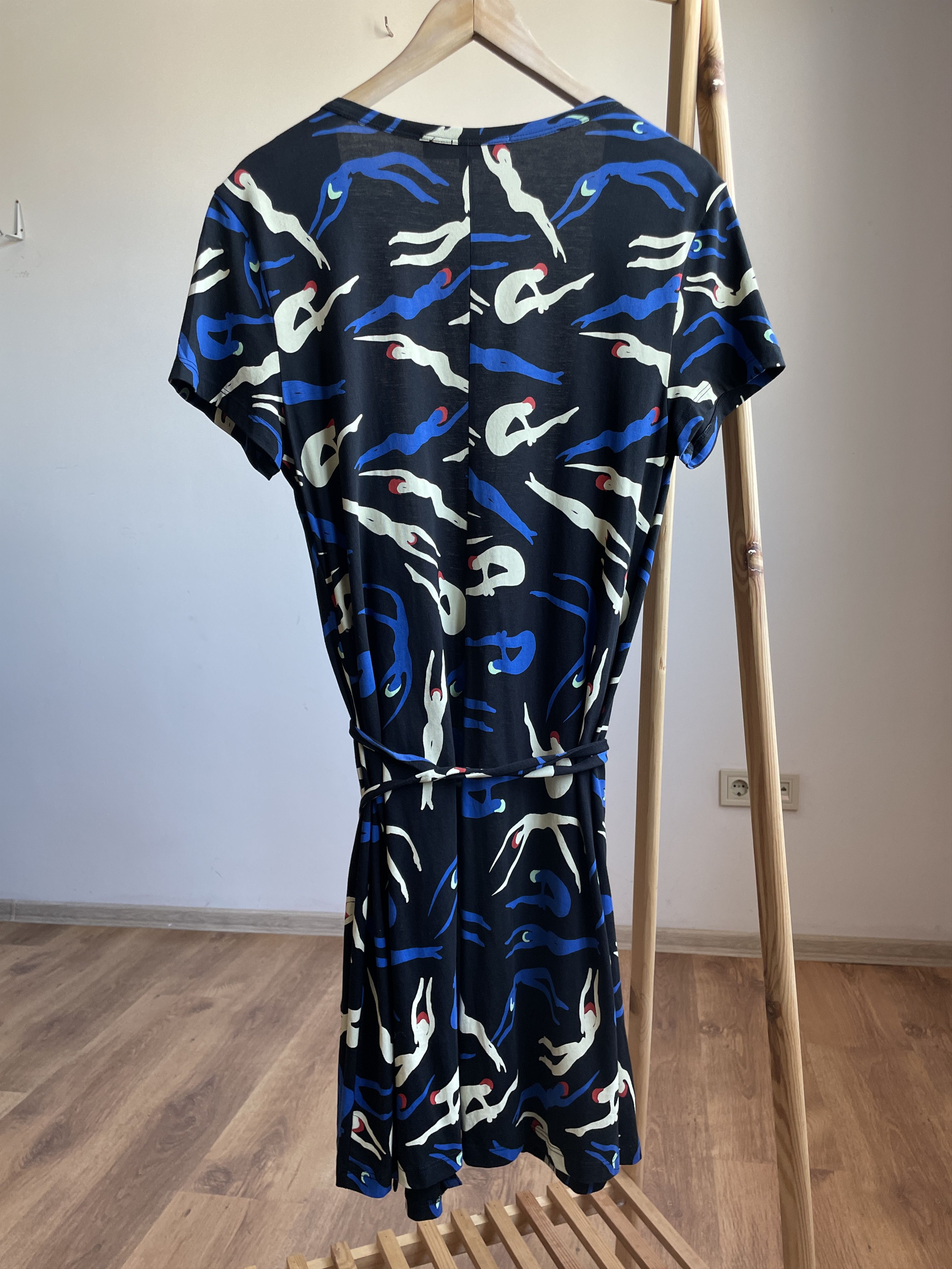 Diane von Furstenberg Cotton Short Sleeve Wrap Dress