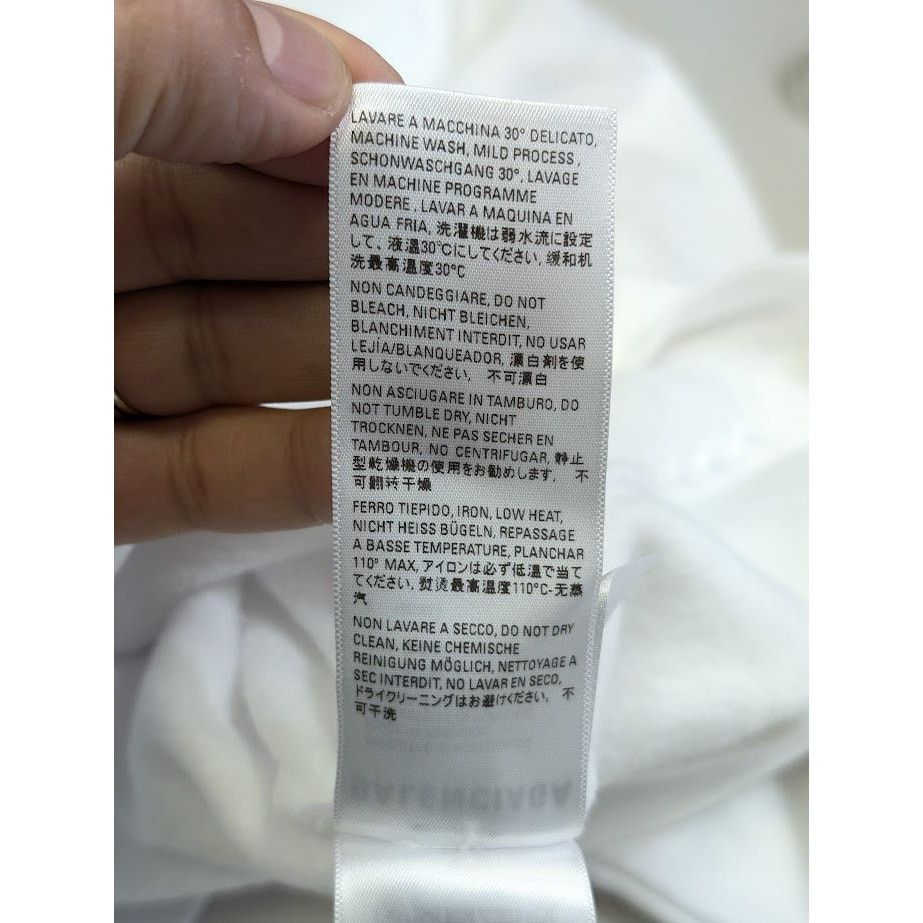 Balenciaga o1rshd1 Graphic-print Hoodie in White Size US S / EU 44-46 / 1 - 17 Thumbnail