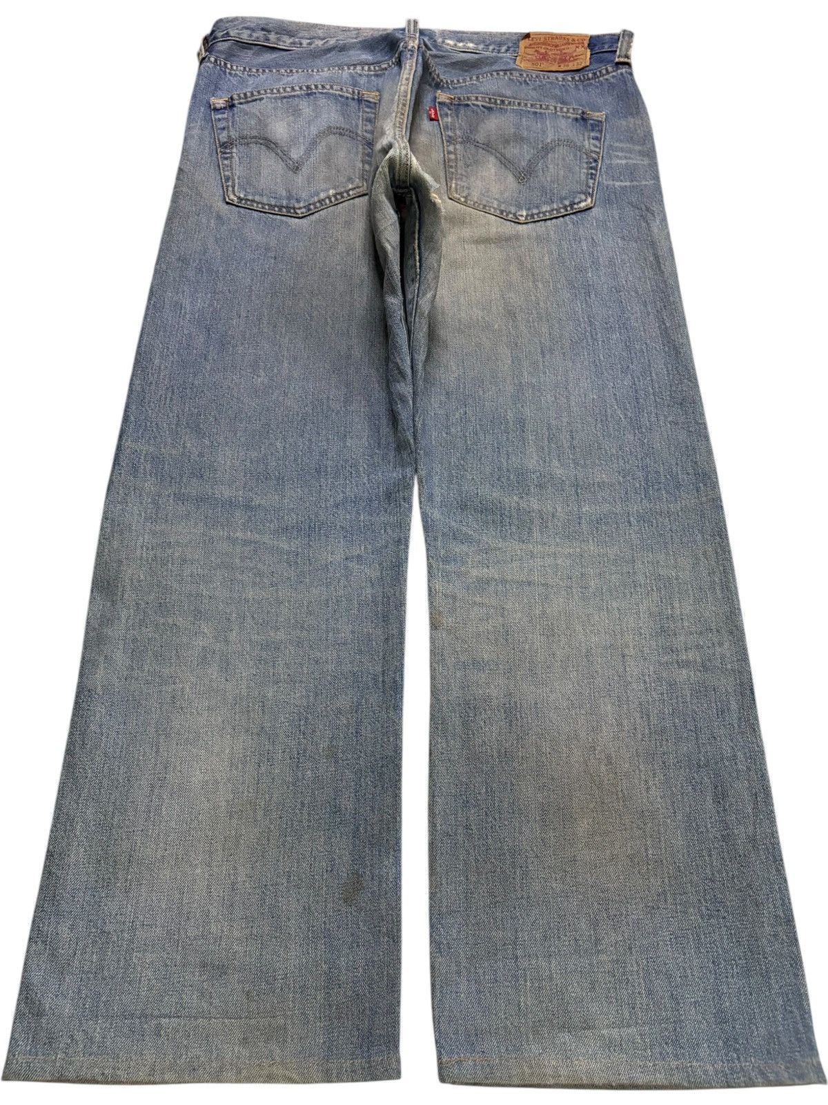 Levi's Vintage 90s Levis 501 Mud Wash Distressed Baggy Jeans Size US 36 / EU 52 - 2 Thumbnail