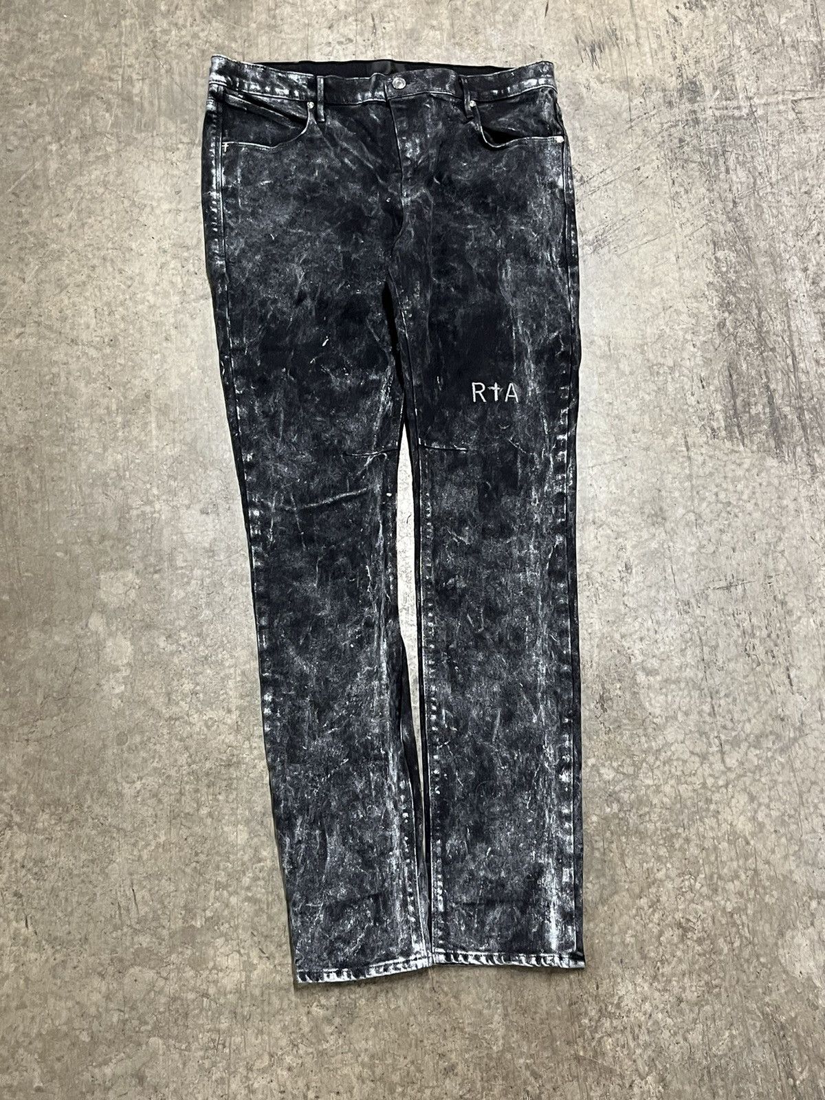 Rta RTA black Japanese denim streetwear hype Size US 37 - 4 Thumbnail
