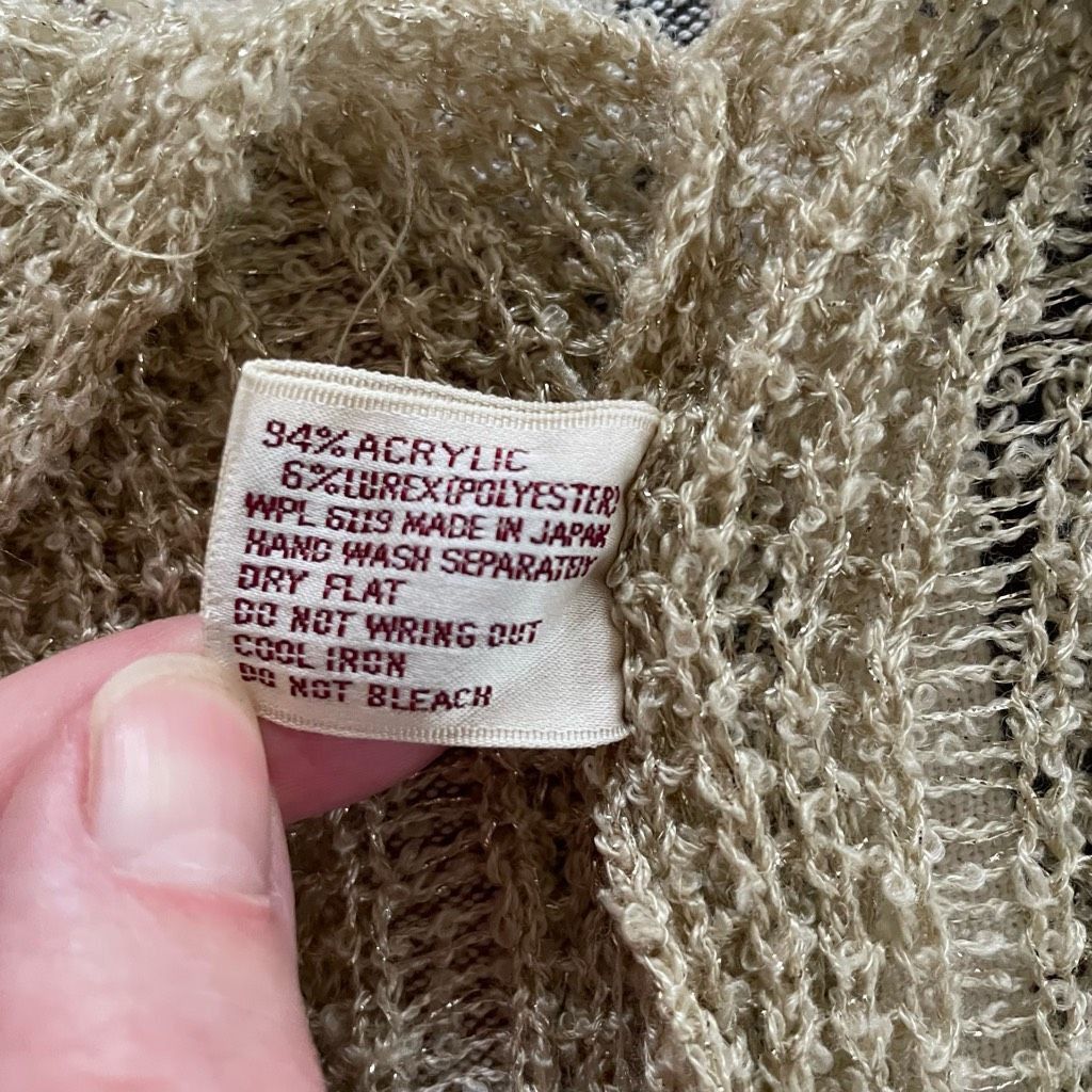 Vintage Vintage Glentex Tan Gold Shrug Sweater Tie Front Cardigan Op Size M / US 6-8 / IT 42-44 - 8 Thumbnail