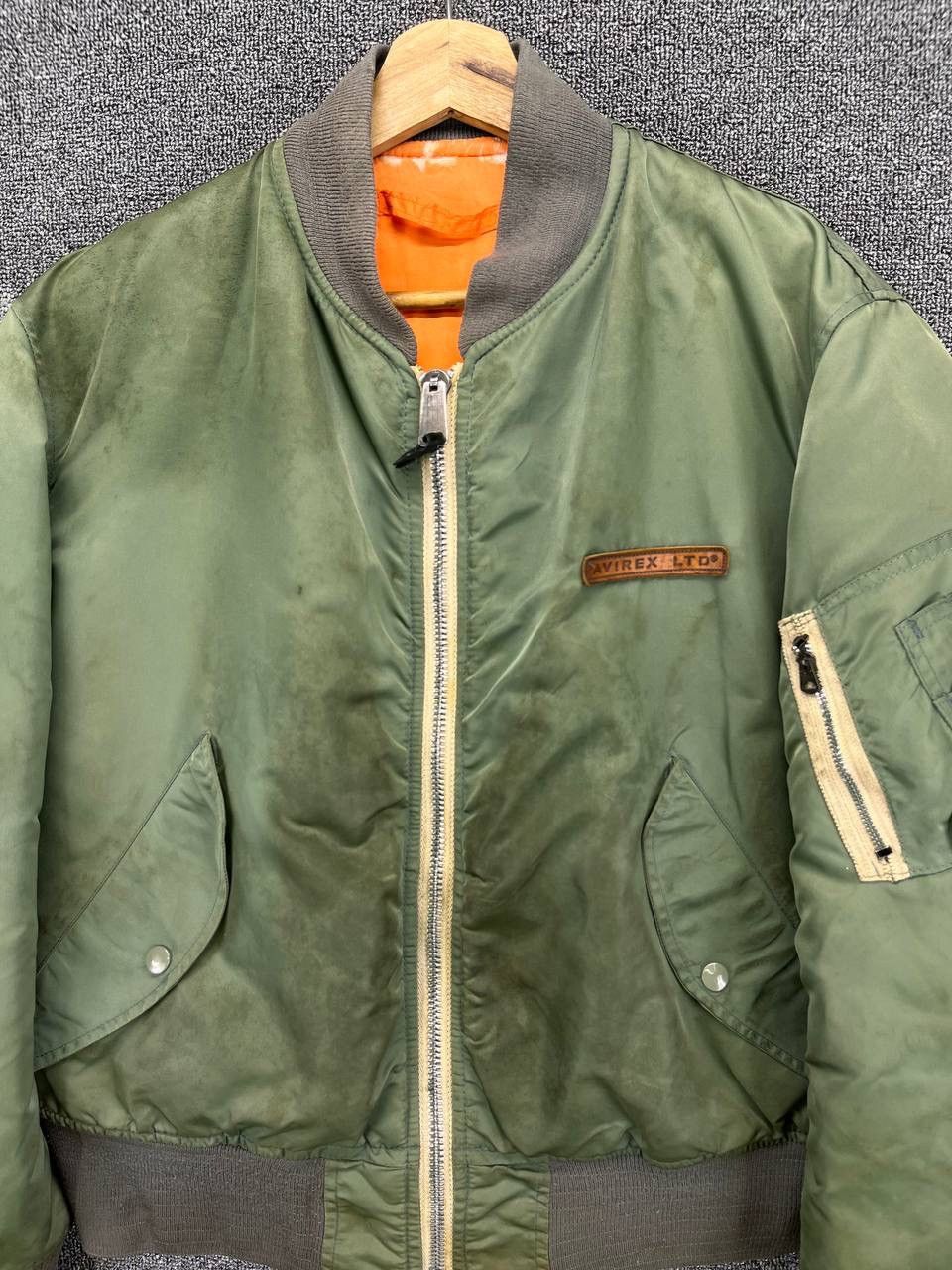 Avirex Vintage Avirex Trashed Rare Bomber Jacket Size US M / EU 48-50 / 2 - 5 Thumbnail