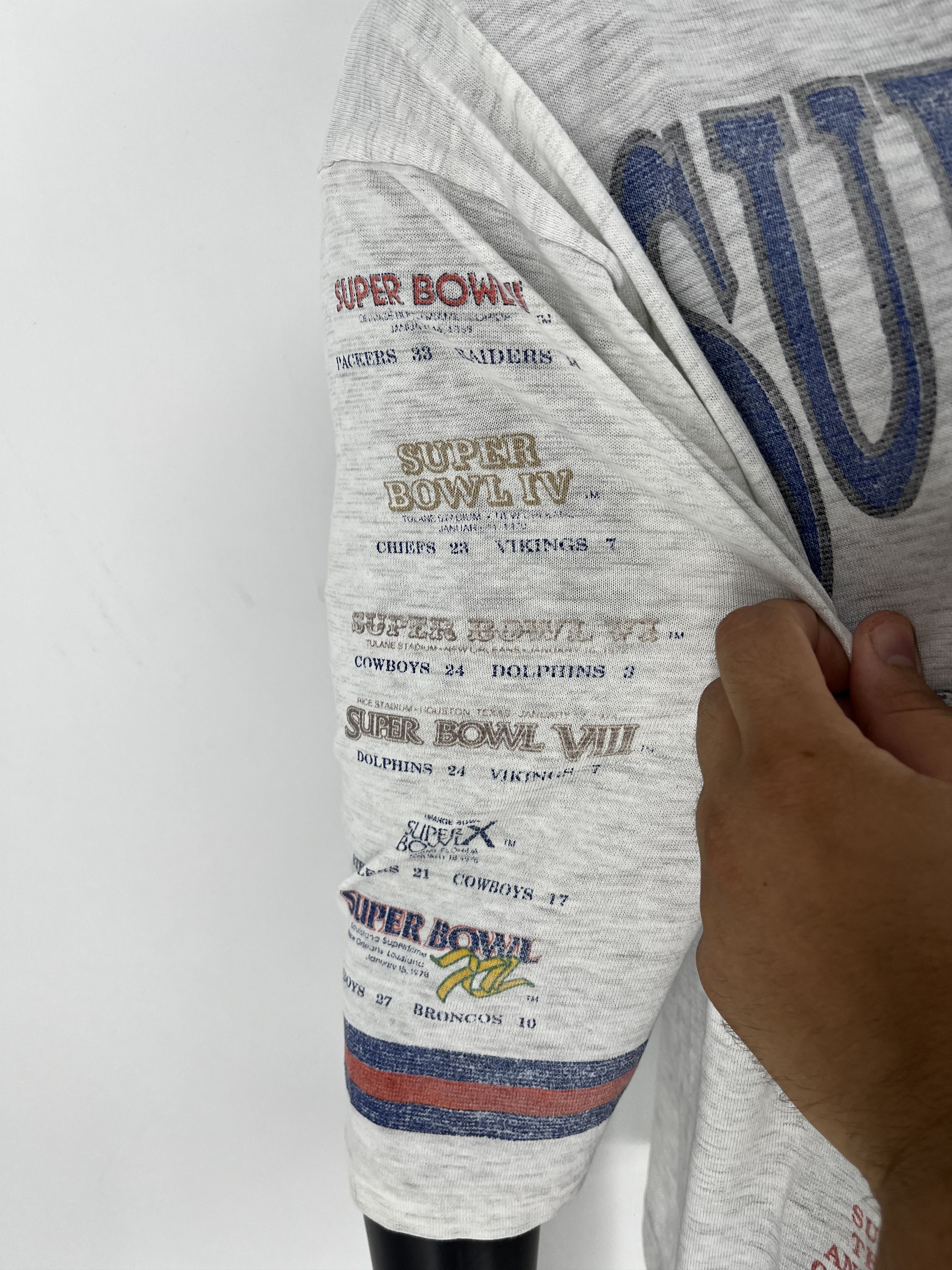 NFL Vintage 90s Super Bowl XXV 1991 Tee XL Long Gone USA 3/4 Size US XL / EU 56 / 4 - 11 Thumbnail