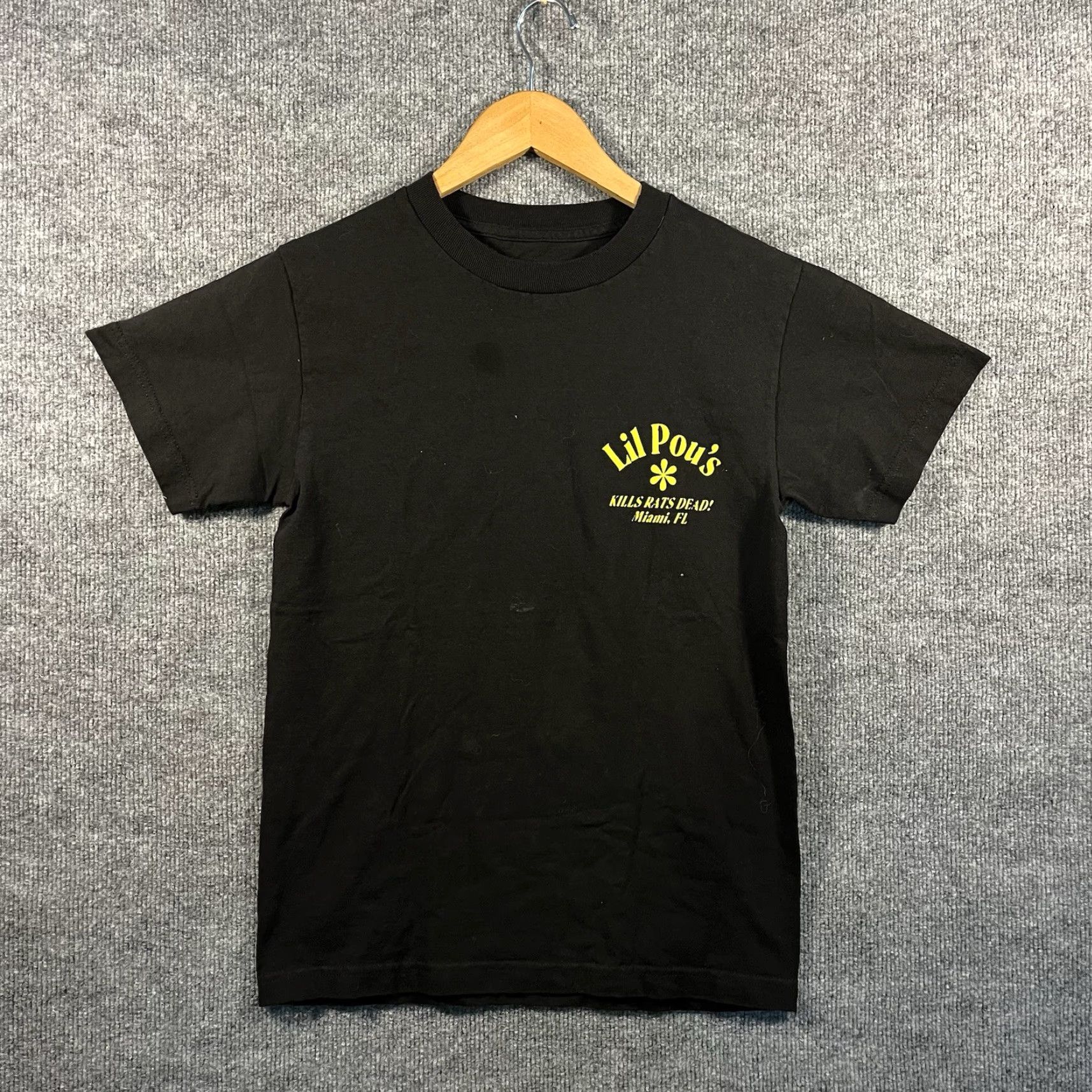 Vintage Pouya Lil Pou’s Rat Tee Graphic T-shirt Mens Small Black Cotton Crew Neck Long Sleeve Hip Hop Music Graphic Print Tee Size US S / EU 44-46 / 1 - 3 Thumbnail