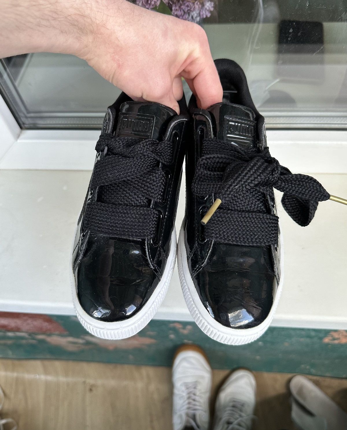 Puma Puma Basket Patent Leather Suede Big Laces 6,5Us/37eur/23 Cm Size US 6.5 / IT 36.5 - 3 Thumbnail