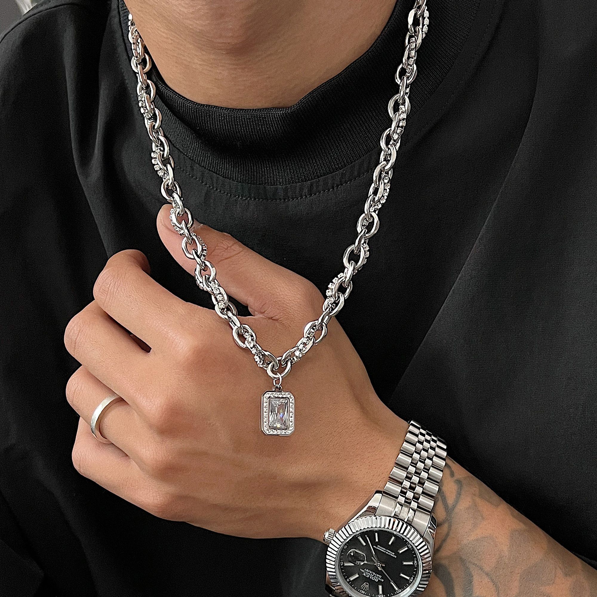 Other Dark STEAL! Y2K Chains Necklace Chain Size ONE SIZE - 3 Thumbnail