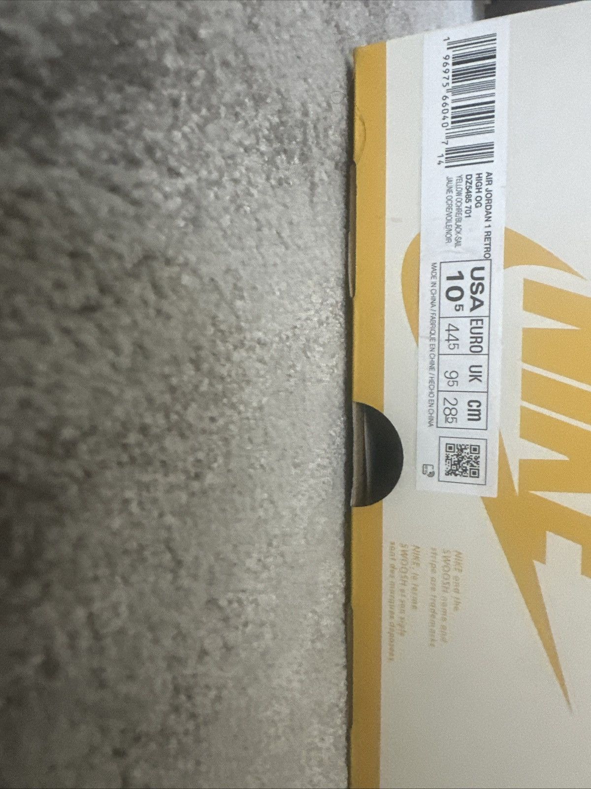 Jordan Brand Brand New- 10.5M Air Jordan 1 Yellow Ochre Size US 10.5 / EU 43-44 - 8 Thumbnail