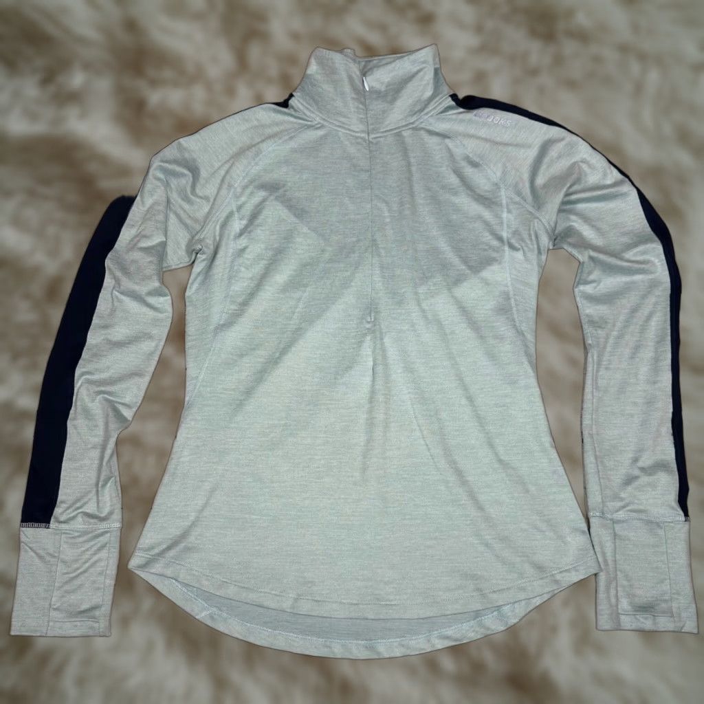 Brooks Brooks Womens Pullover Long Sleeve 1/2 Zip Activewear XS Light Blue Pullover, Blue, Casual, Activewear, Long Sleeve, XS, Womens Size XS / US 0-2 / IT 36-38 - 1 Thumbnail