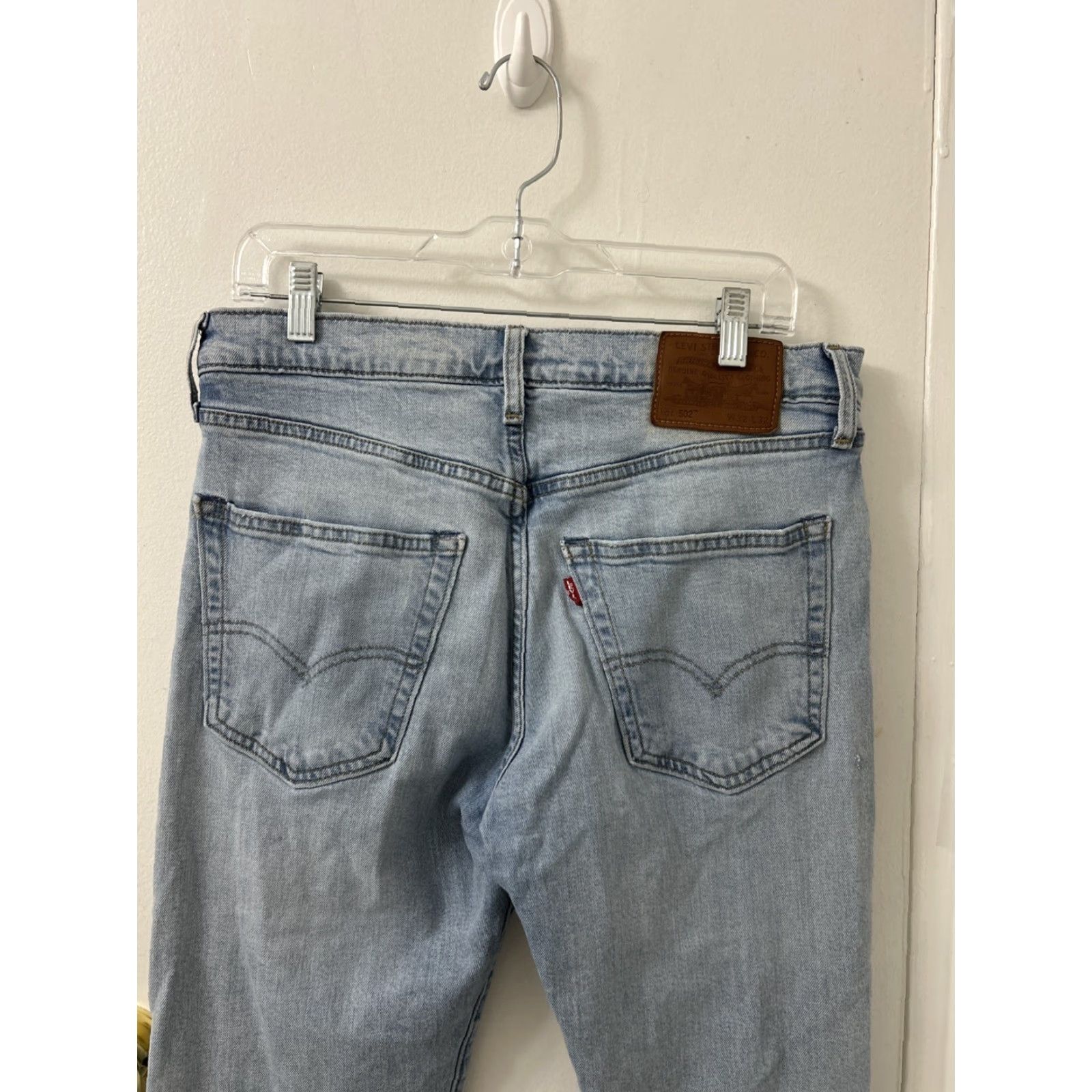 Levi's VINTAGE Levi's 502 Jeans Mens 32x32 Light Blue Zipper Denim Taper Straight Stretch Regular 32in Inseam 500 Series Size US 32 / EU 48 - 6 Thumbnail