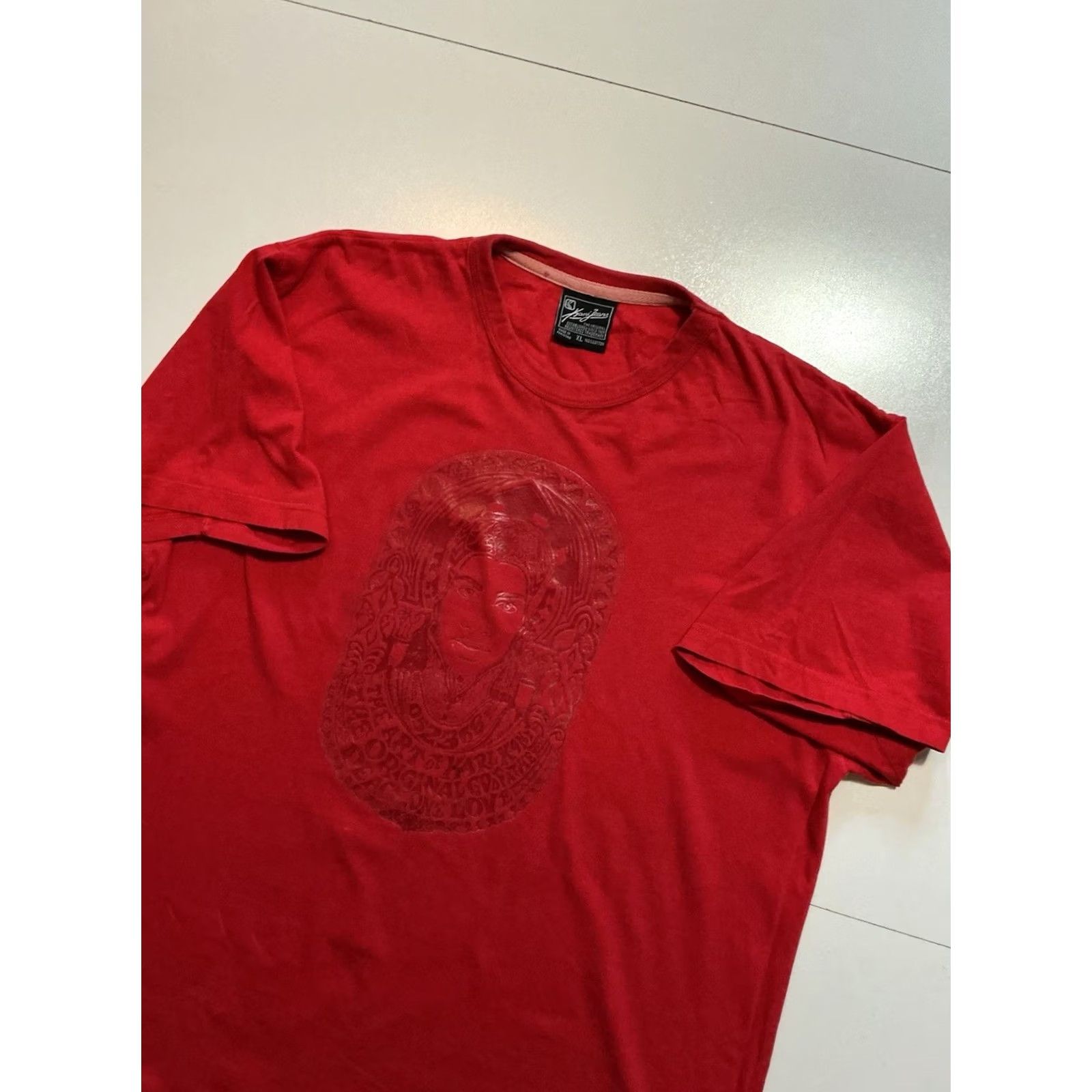 Karl Kani VINTAGE Karl Kani The Art Original Godfather Peace One Love Graphic T-Shirt XL Red Mens Size US XL / EU 56 / 4 - 4 Thumbnail