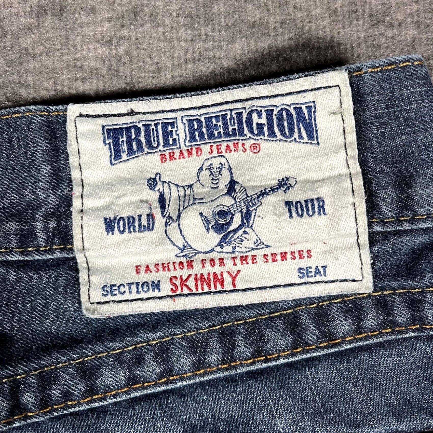 True Religion True Religion Jeans Mens 37x33 Blue Skinny W/Flap Slim Fit Medium Wash Denim Jeans Mens 37 in Blue Skinny W/Flap Size US 36 / EU 52 - 5 Thumbnail