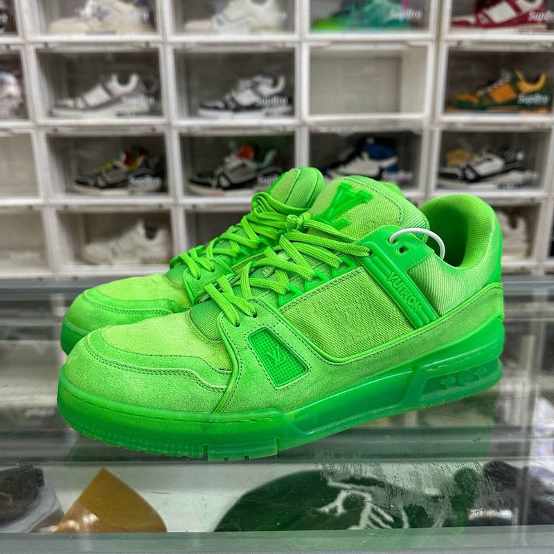 Louis Vuitton Louis Vuitton Trainer Fashion Sneakers in Green 0079 Size US 9.5 / EU 42-43 - 1 Thumbnail