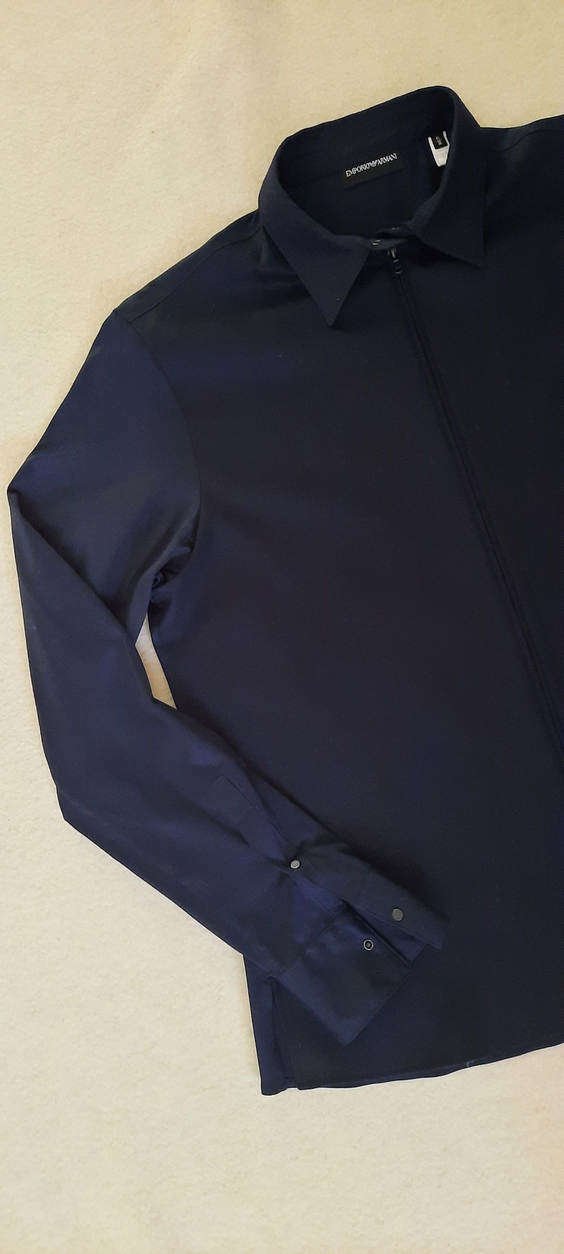 Emporio Armani EMPORIO ARMANI Men's Shirt Jacket Dark Blue Size 41(16) Size US L / EU 52-54 / 3 - 5 Thumbnail
